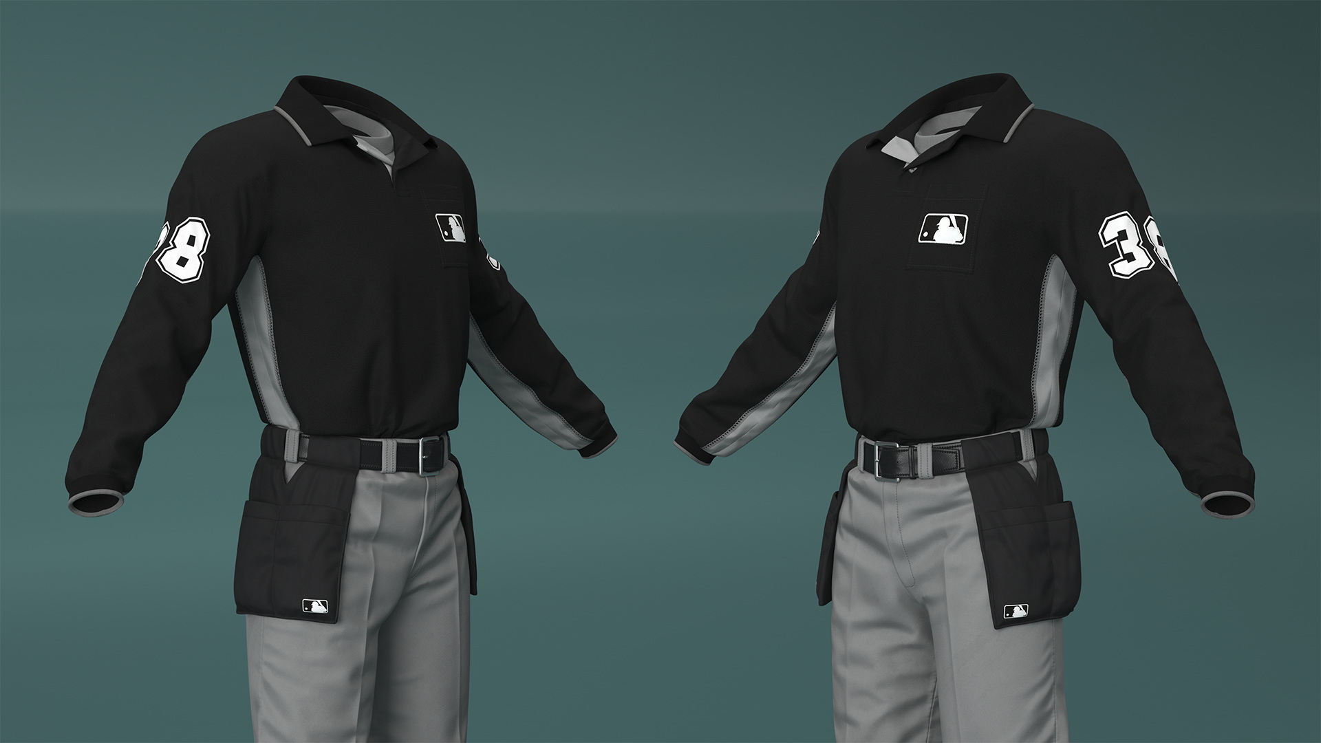 3D Baseball Umpire Uniform model