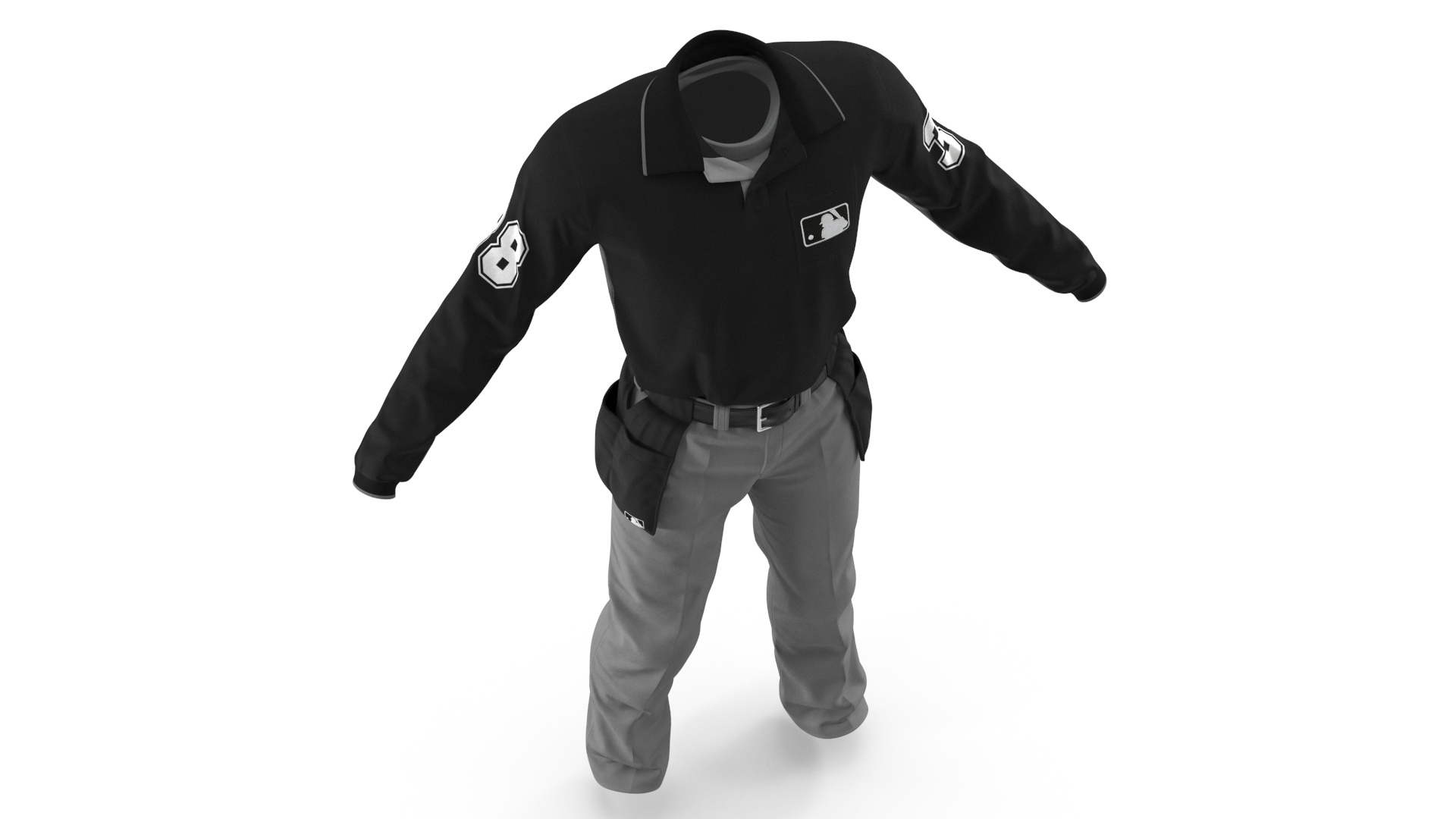 3D Baseball Umpire Uniform model