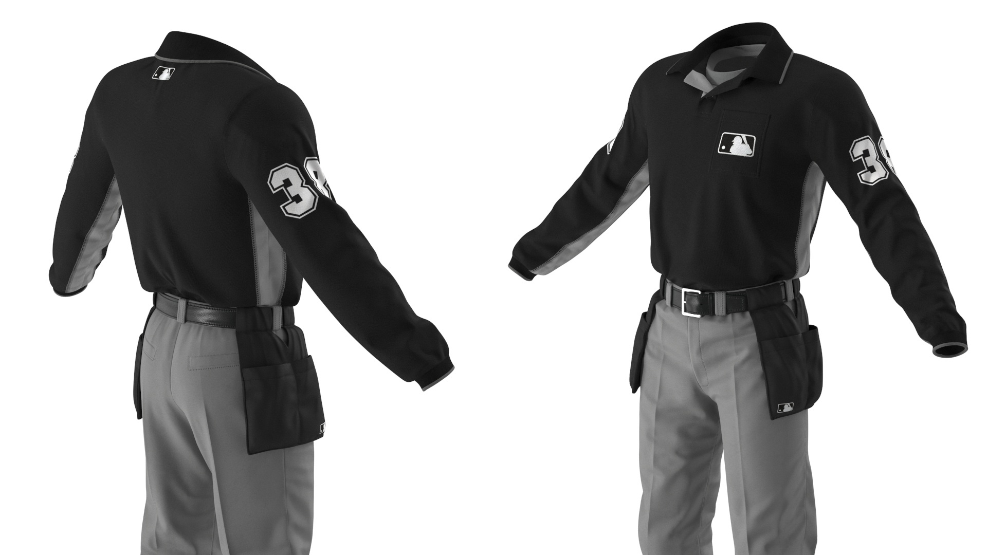 3D Baseball Umpire Uniform model