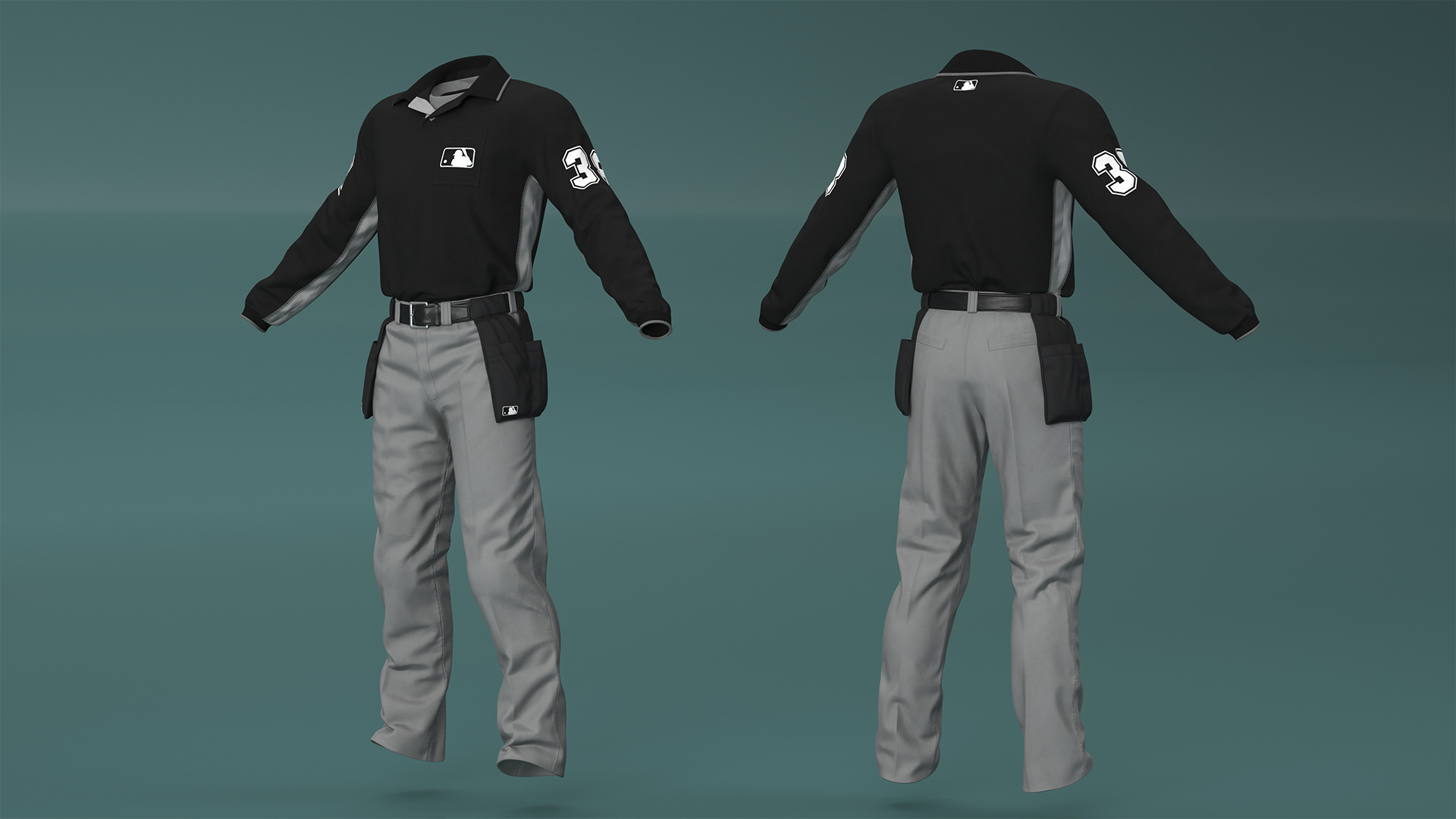 3D Baseball Umpire Uniform model