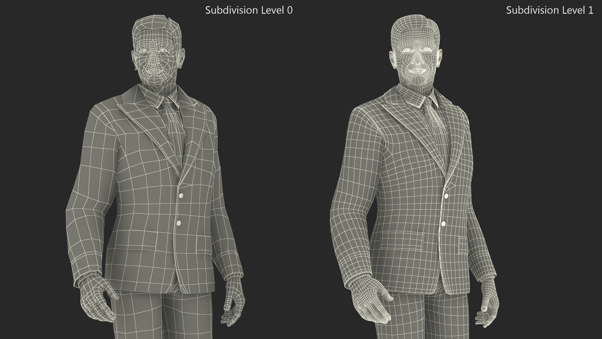 Senior Chinese Businessman Walking 3D model