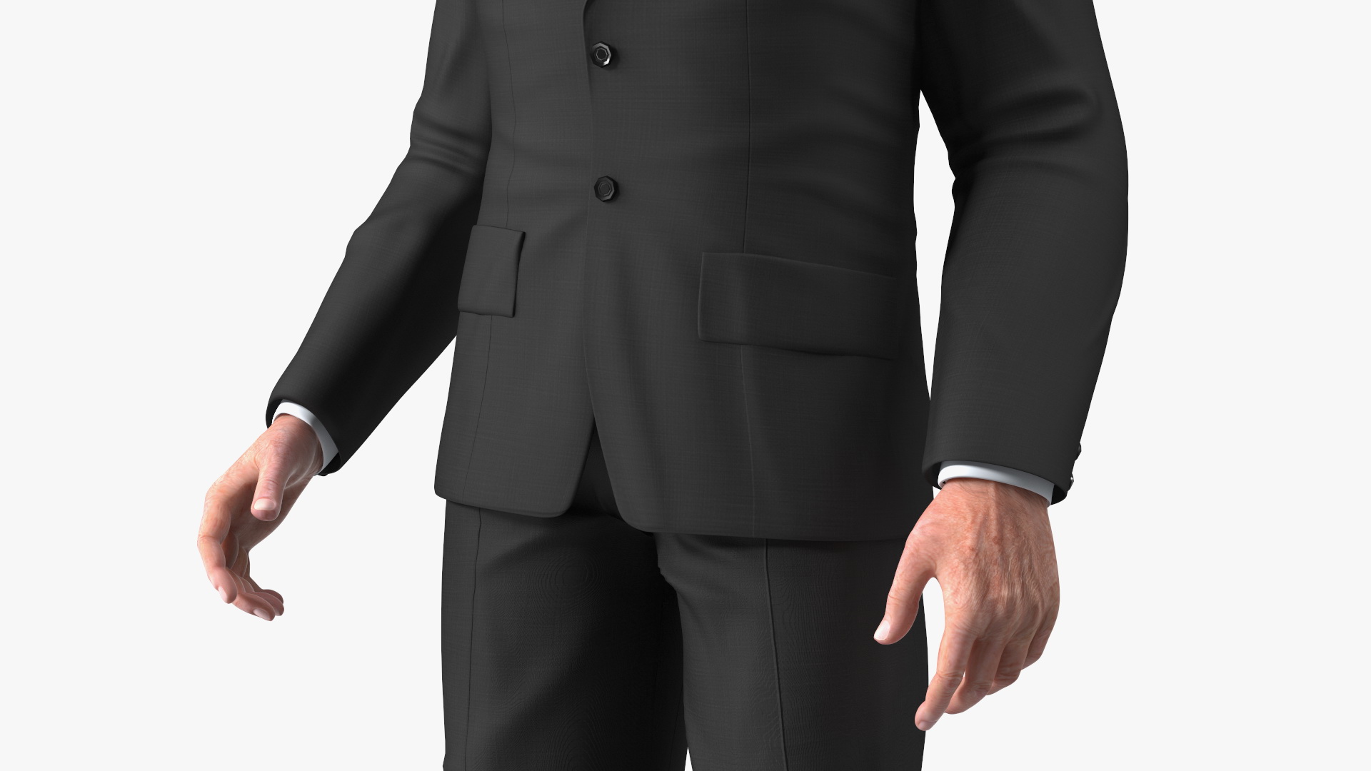 Senior Chinese Businessman Walking 3D model