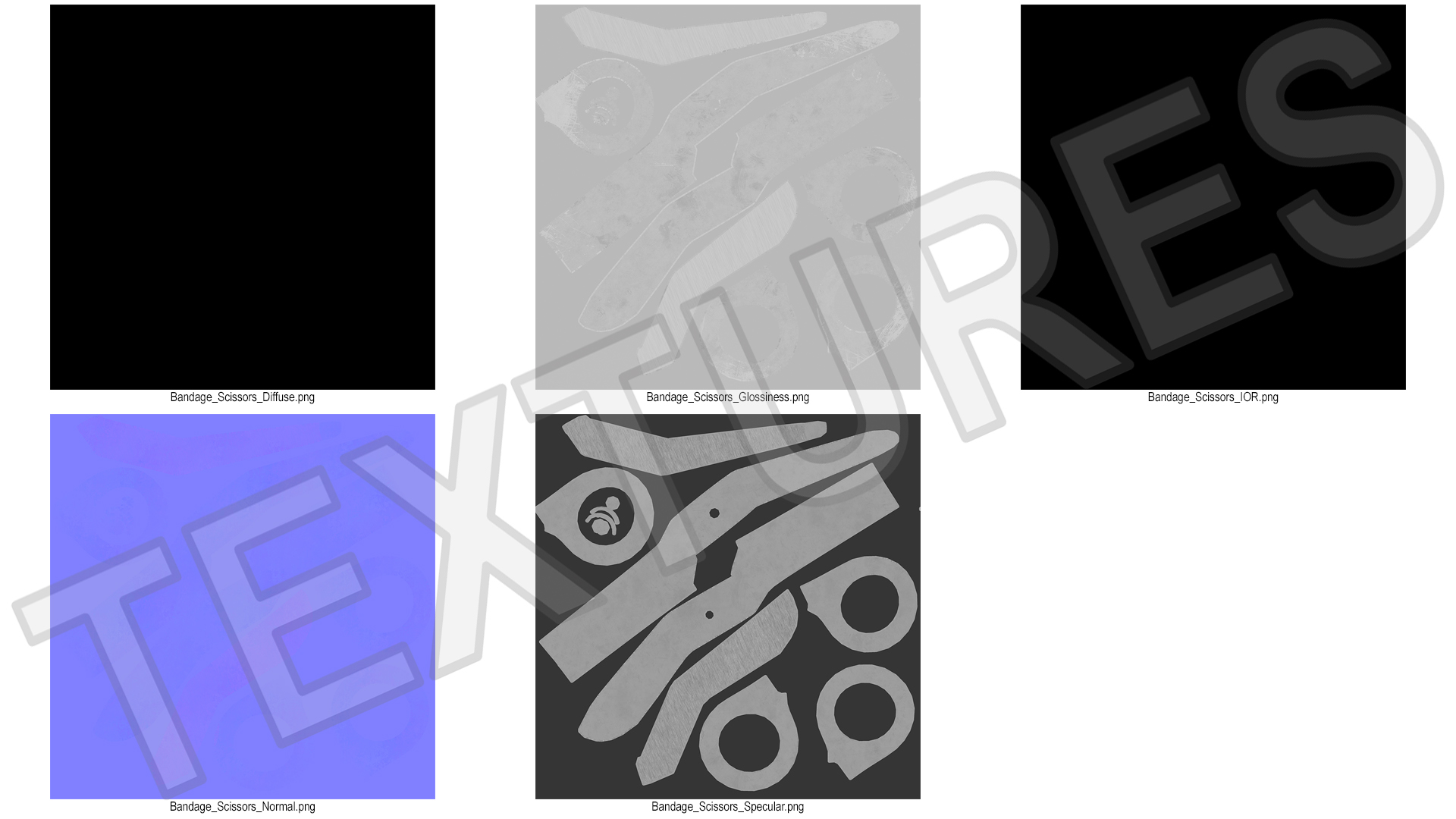 3D model Medical Bandage Scissors Steel