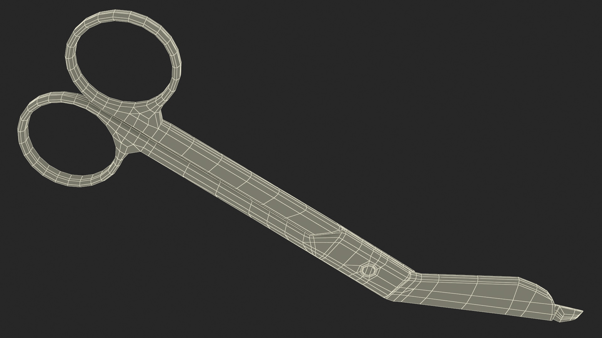 3D model Medical Bandage Scissors Steel