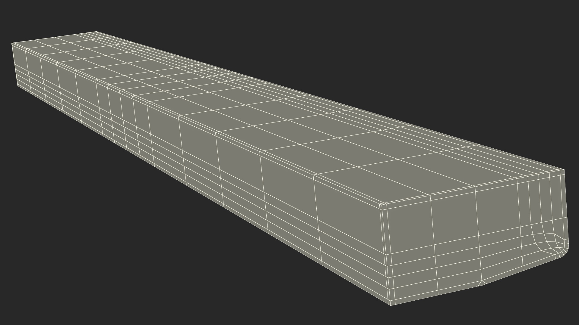 3D Concrete Curb 3m