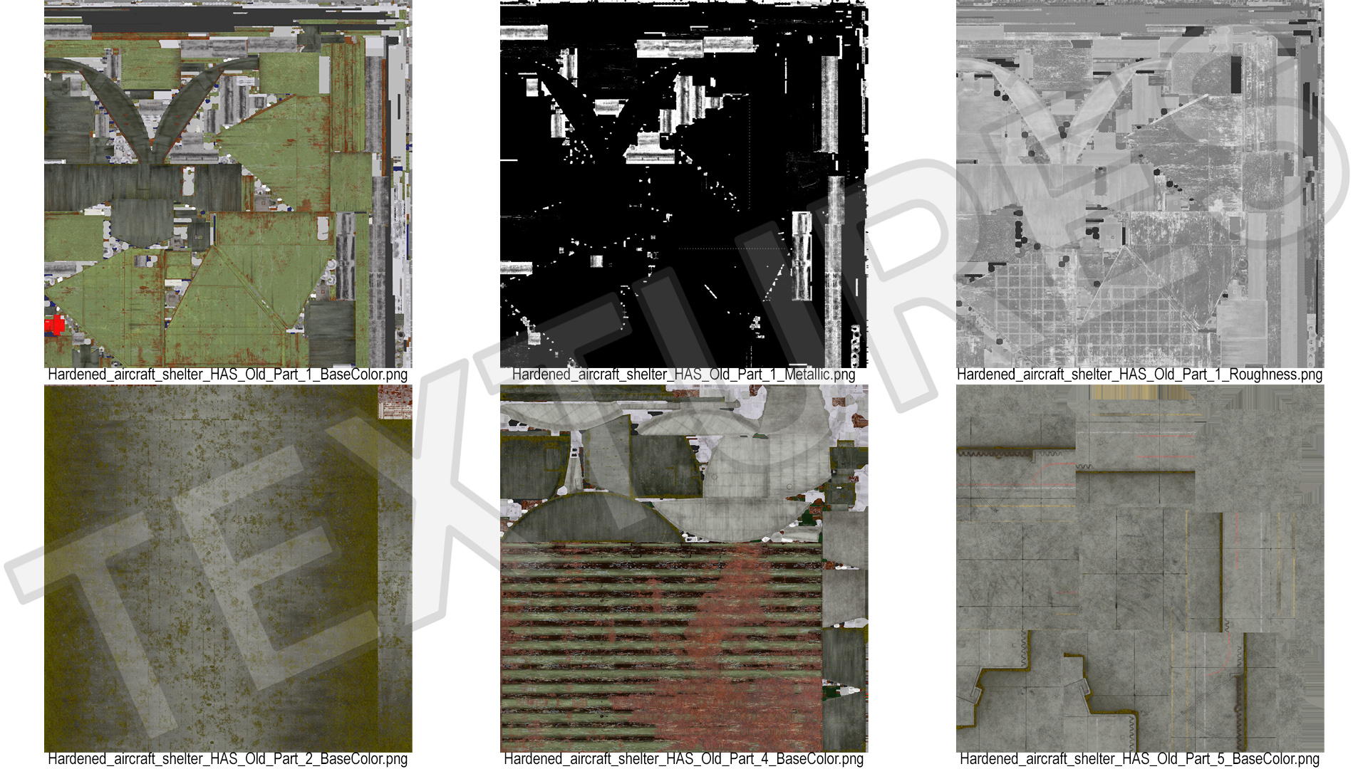 3D Abandoned Aircraft Shelter Closed model