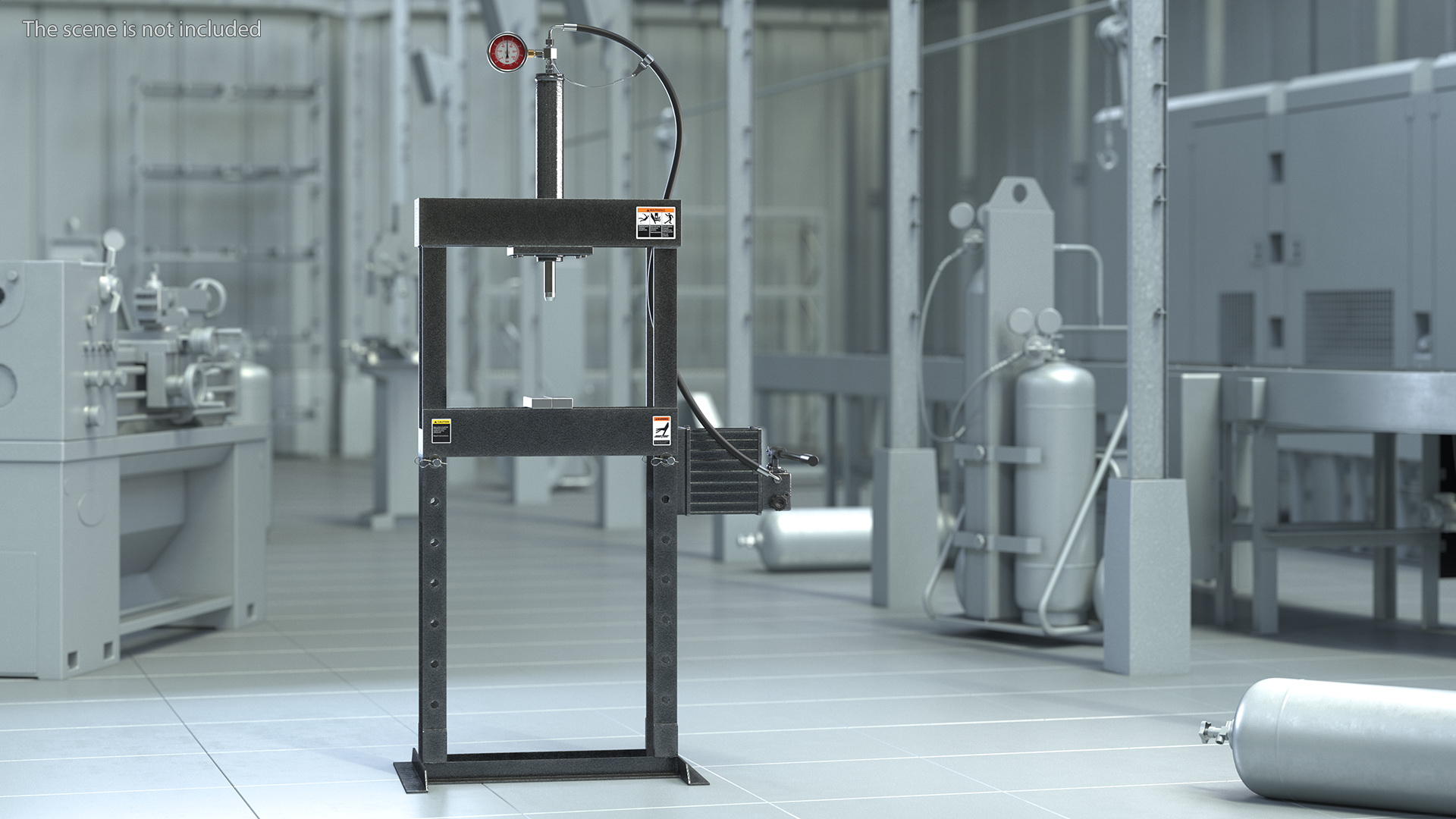 3D Manual Hydraulic Bench Press model