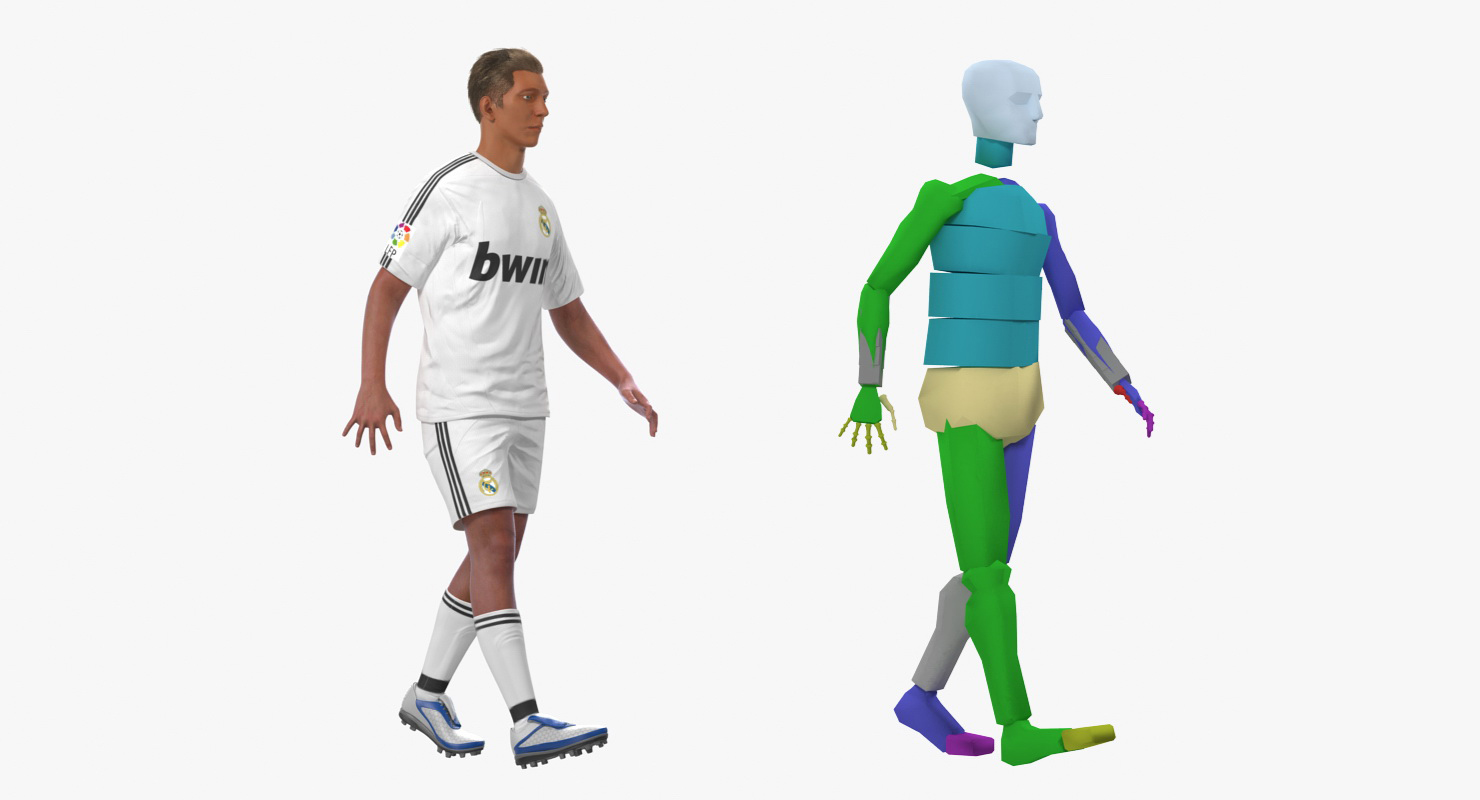 Soccer or Football Player Real Madrid Rigged 3D model