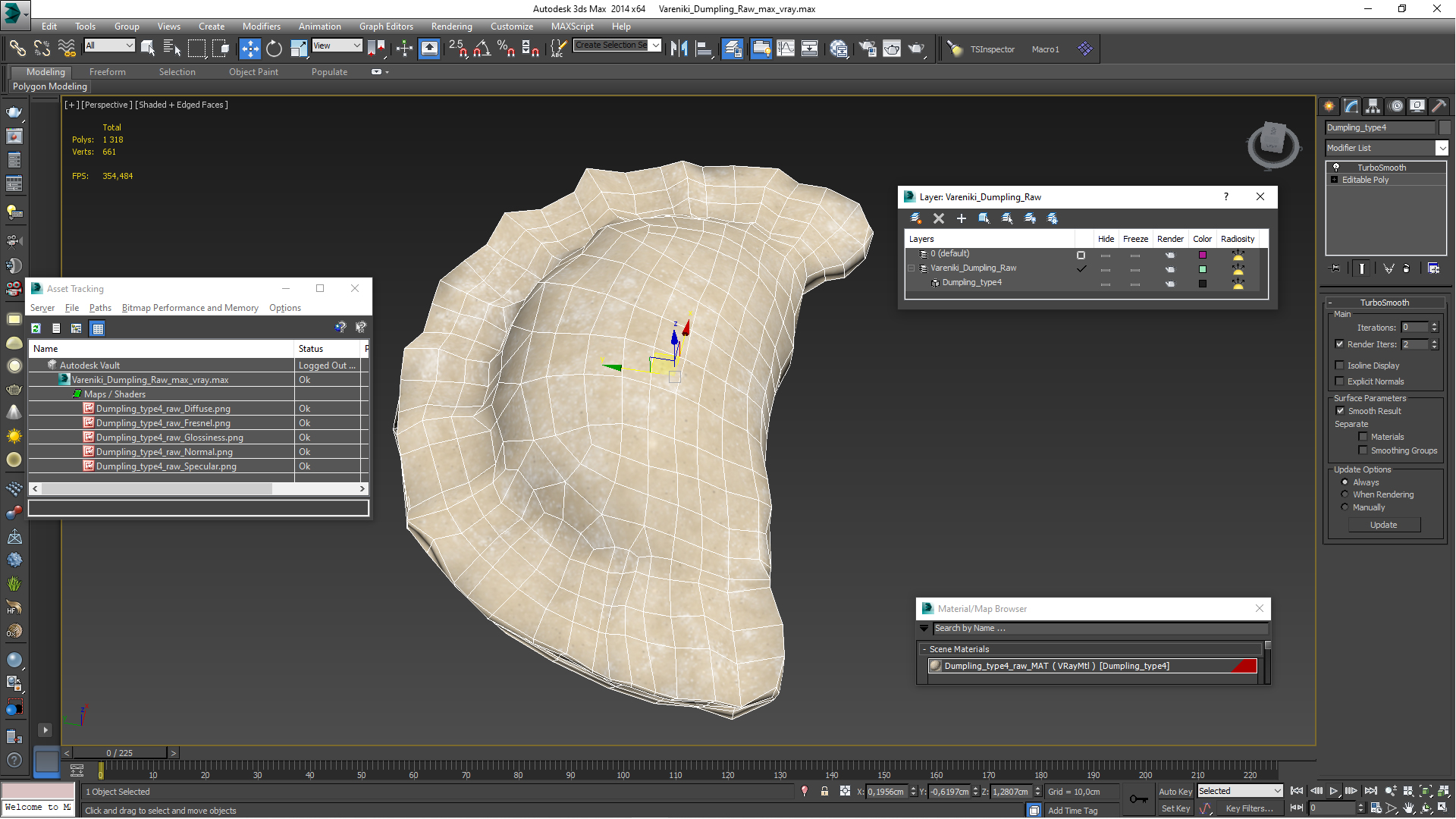 3D Vareniki Dumpling Raw