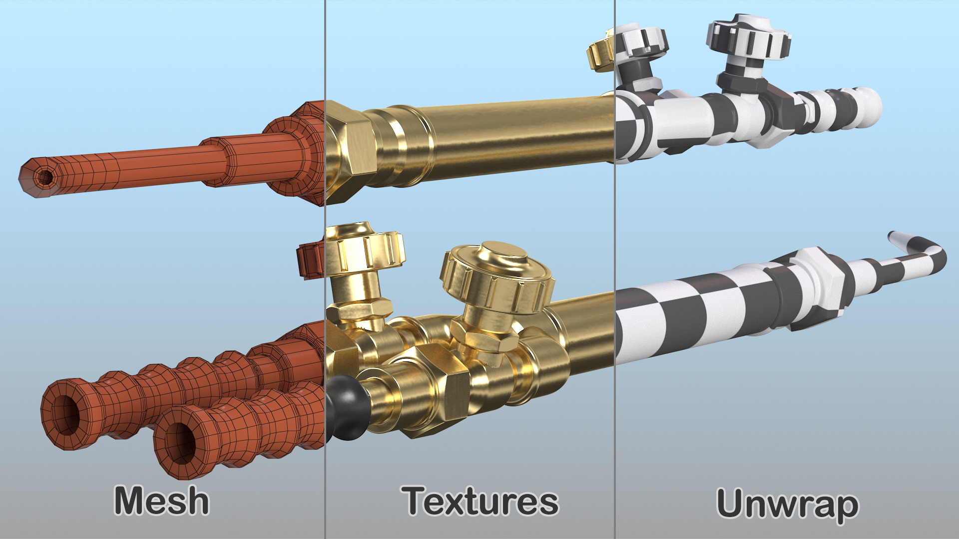 Gas Welding Torch 3D