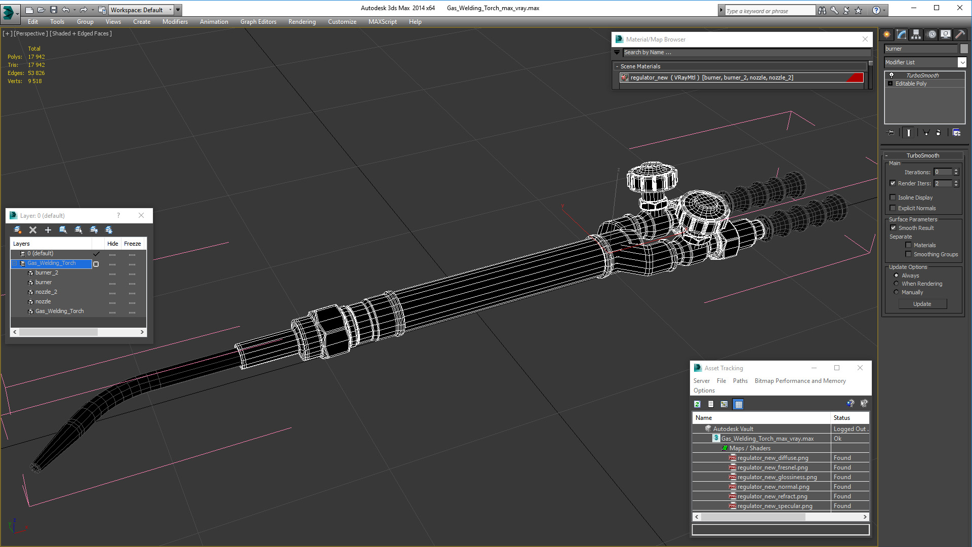 Gas Welding Torch 3D