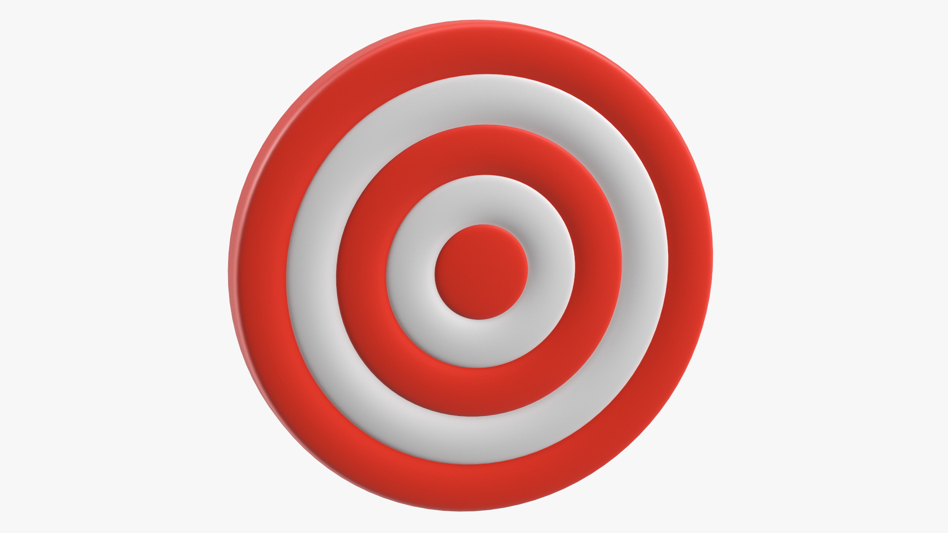 3D Darts Hitting Red Target Stylized Icon model