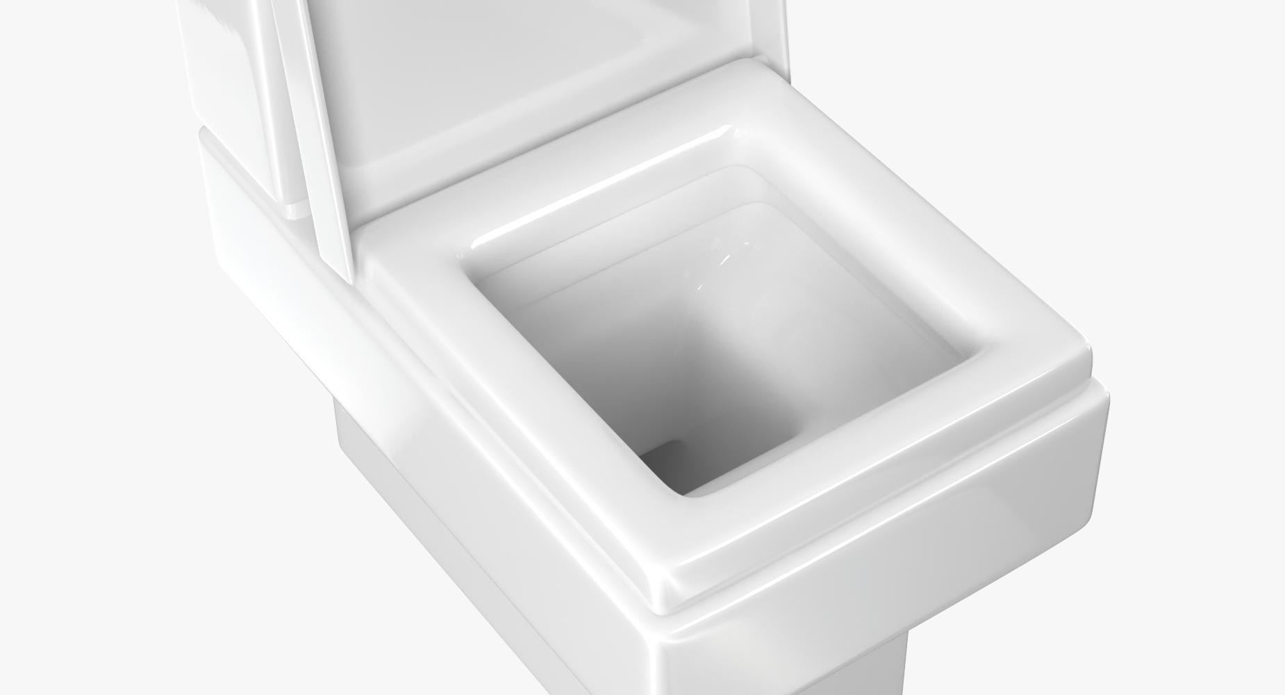 Modern Bathroom Toilet and Bidet 3D