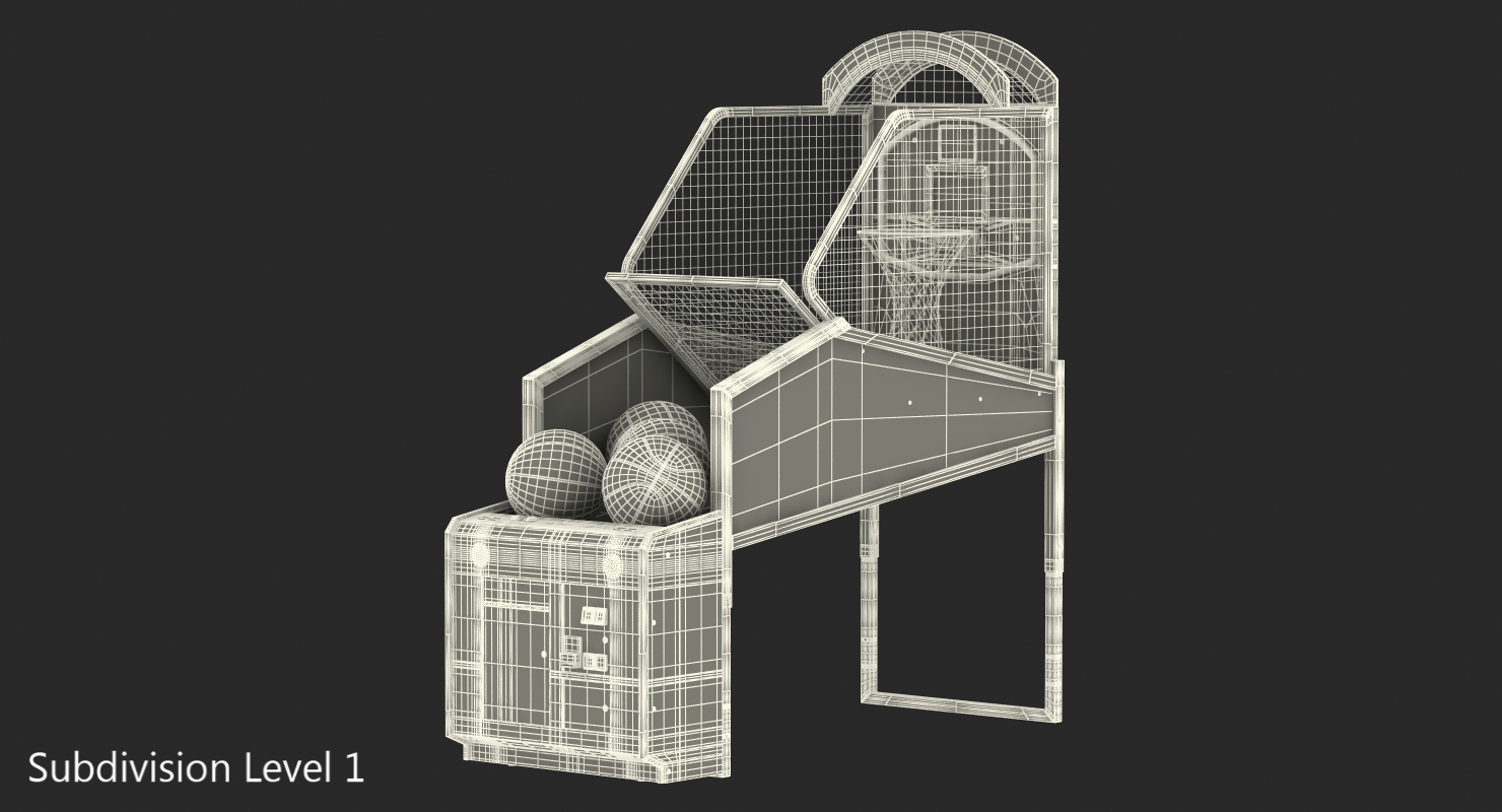3D Arcade Basketball Machine with Balls