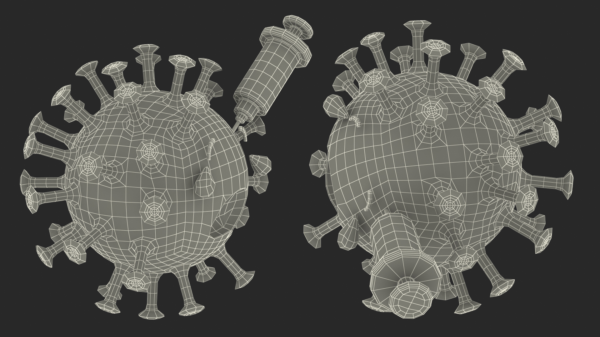 3D model Covid Emoji Injected