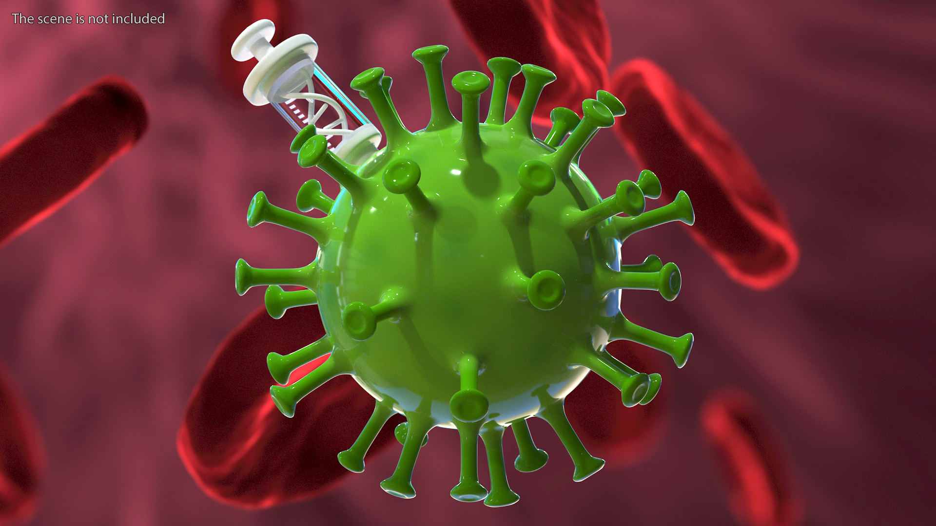 3D model Covid Emoji Injected