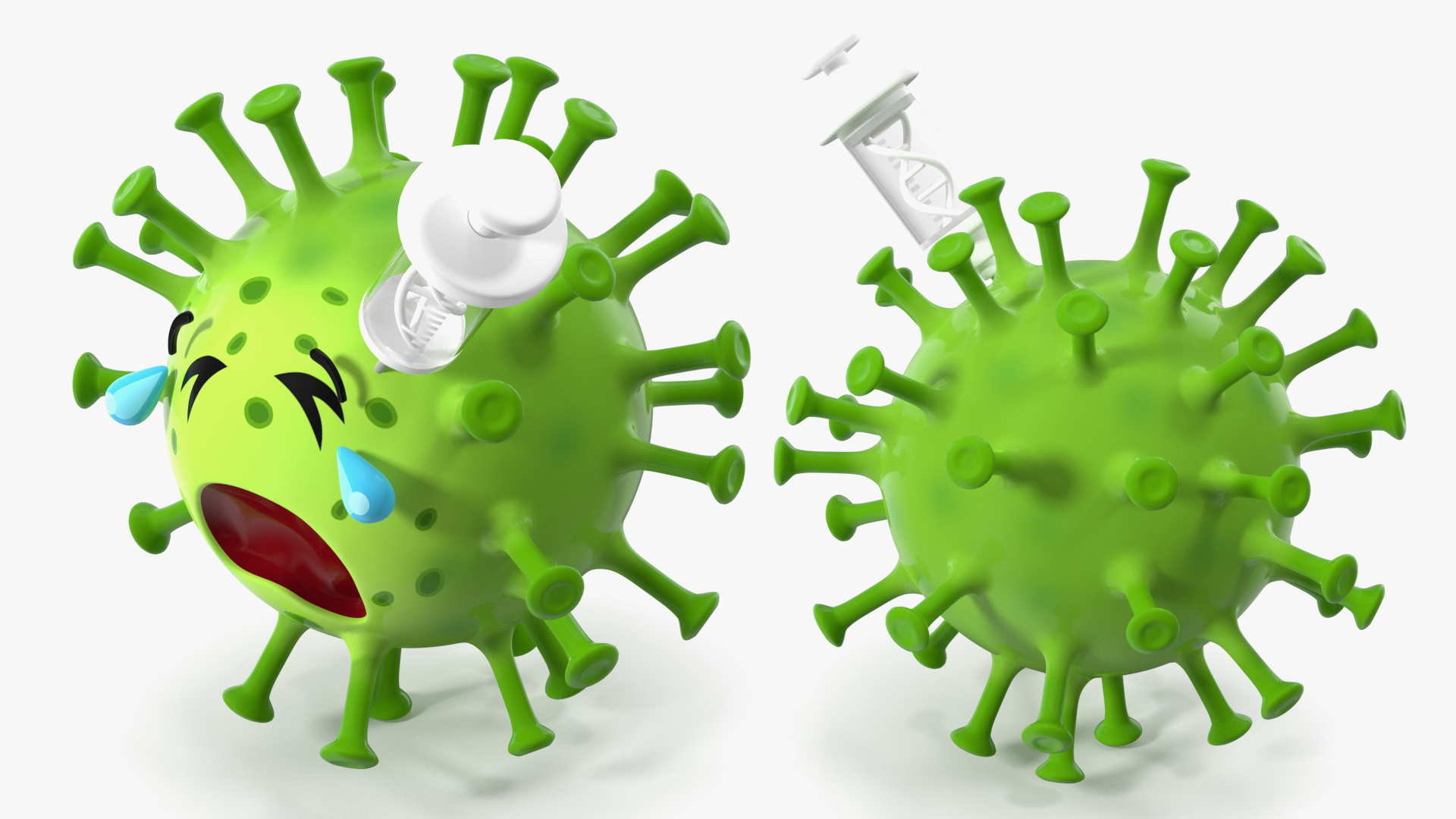 3D model Covid Emoji Injected