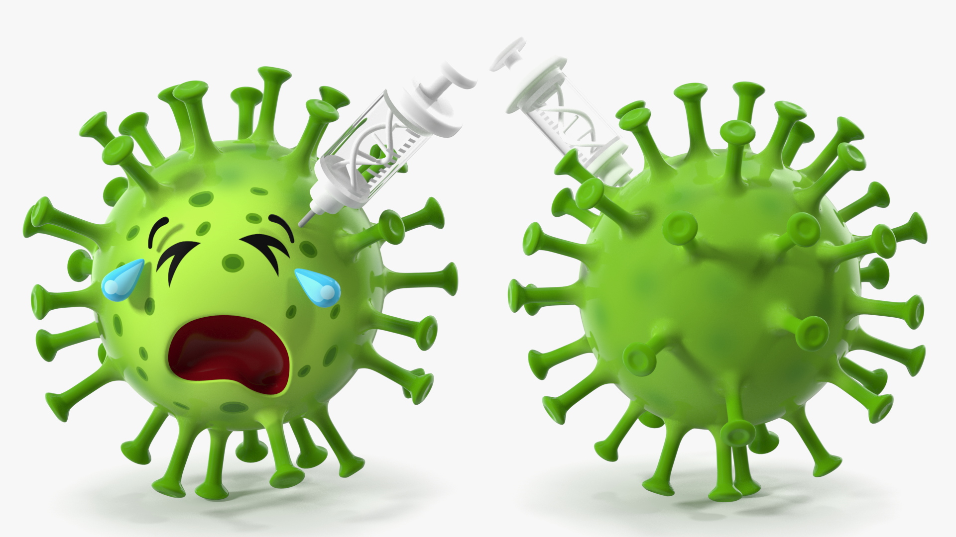 3D model Covid Emoji Injected