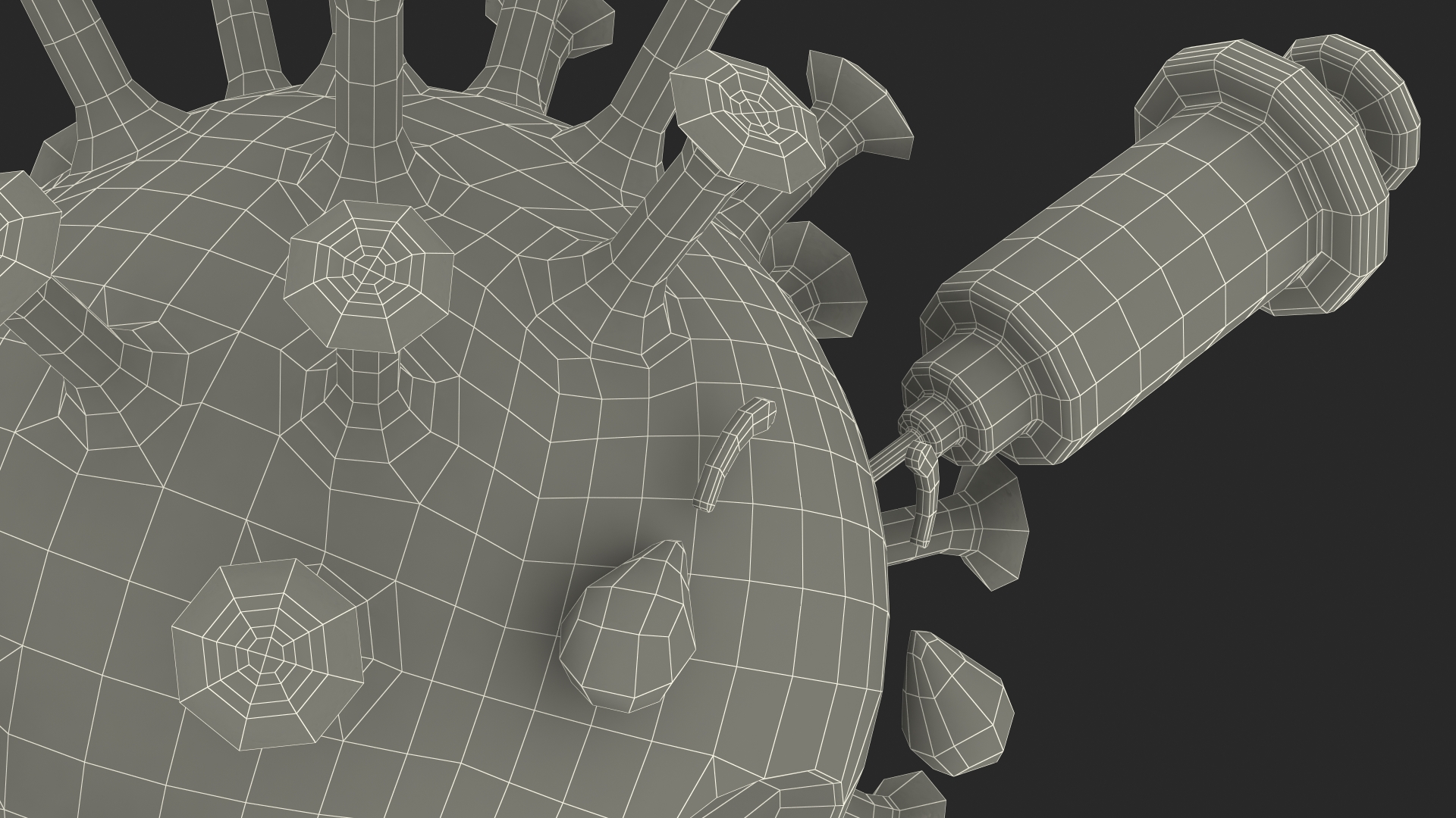 3D model Covid Emoji Injected