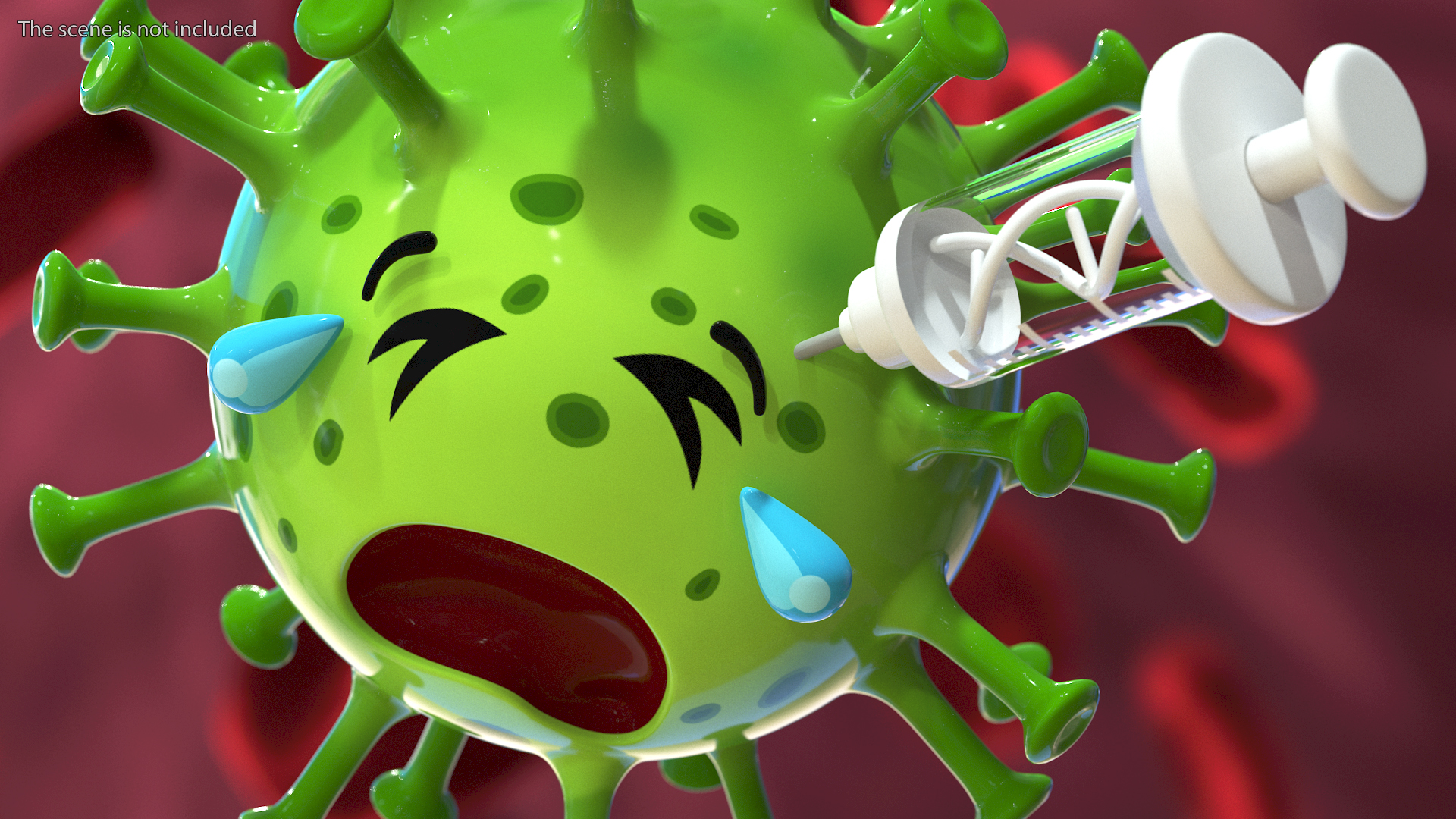 3D model Covid Emoji Injected