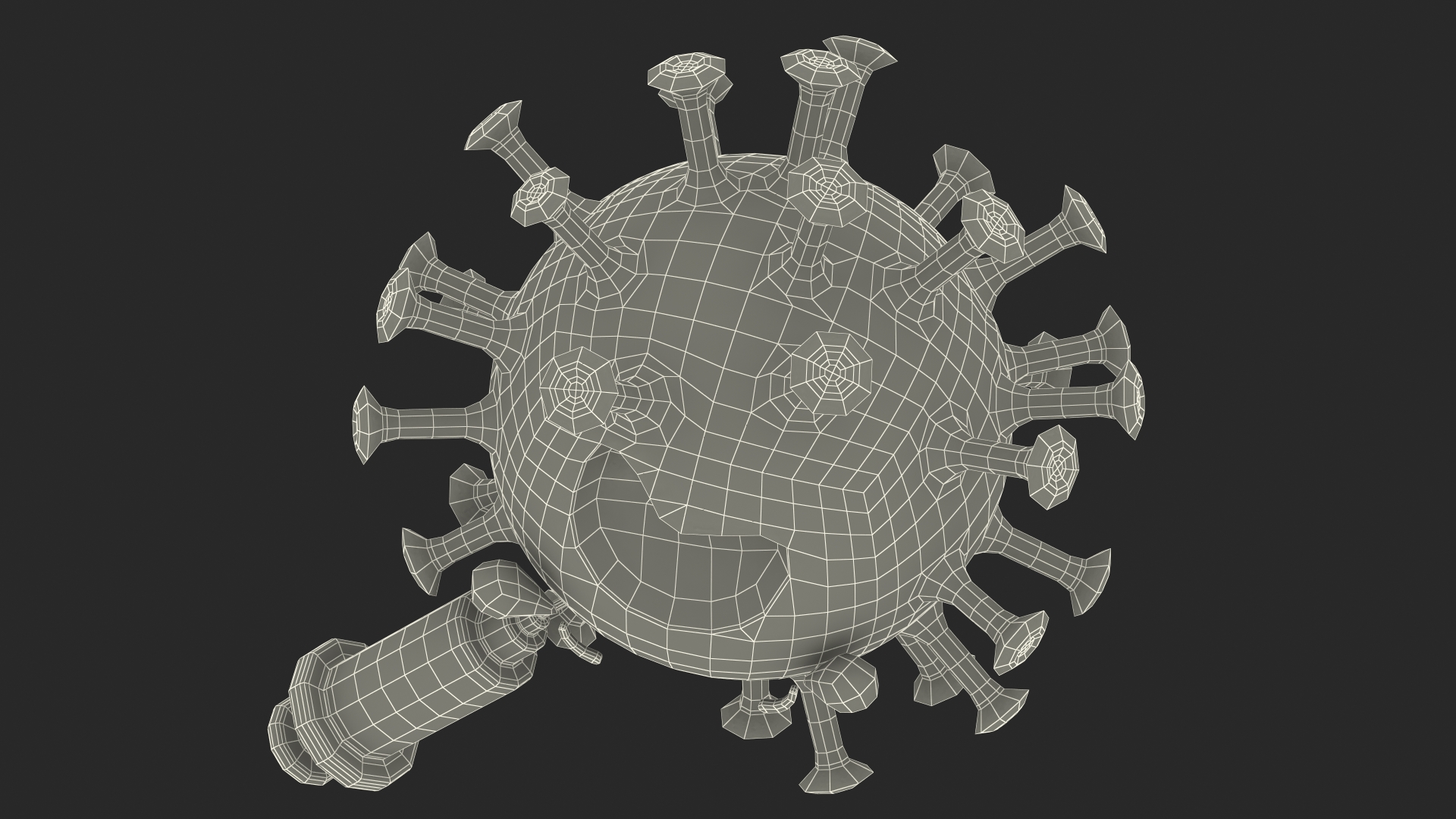 3D model Covid Emoji Injected
