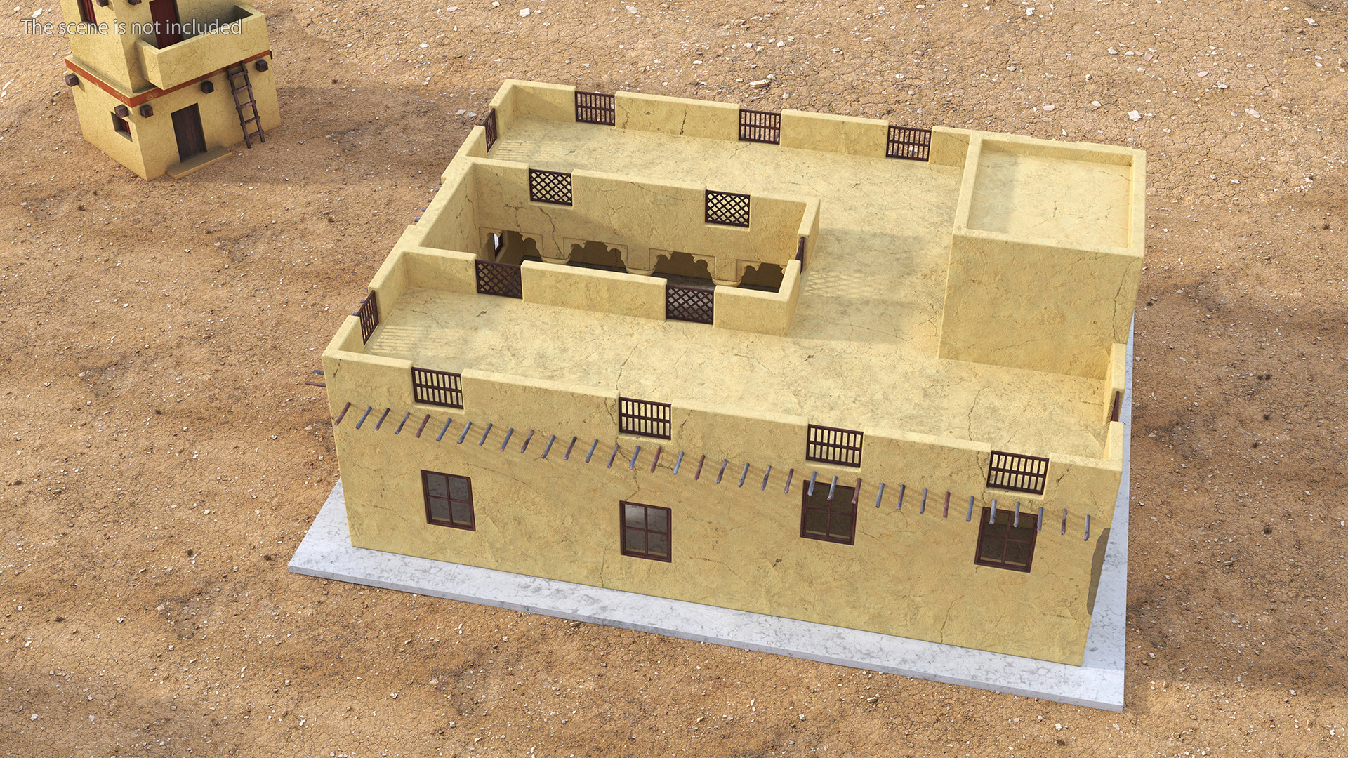 Arab House with a Courtyard 3D