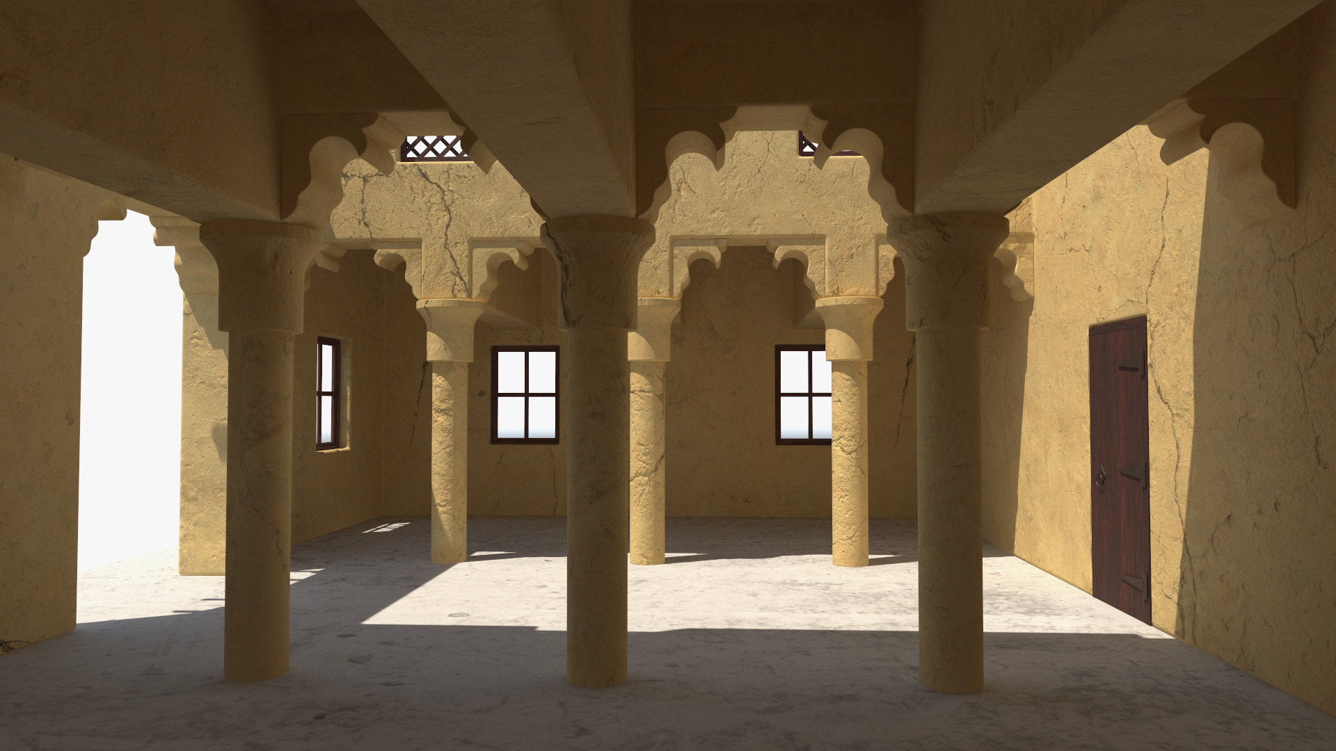 Arab House with a Courtyard 3D