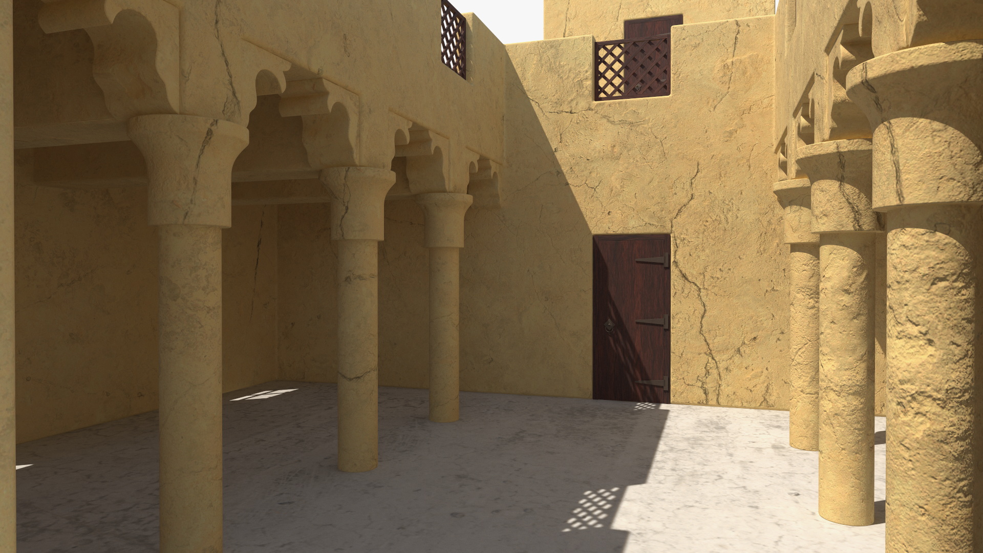 Arab House with a Courtyard 3D