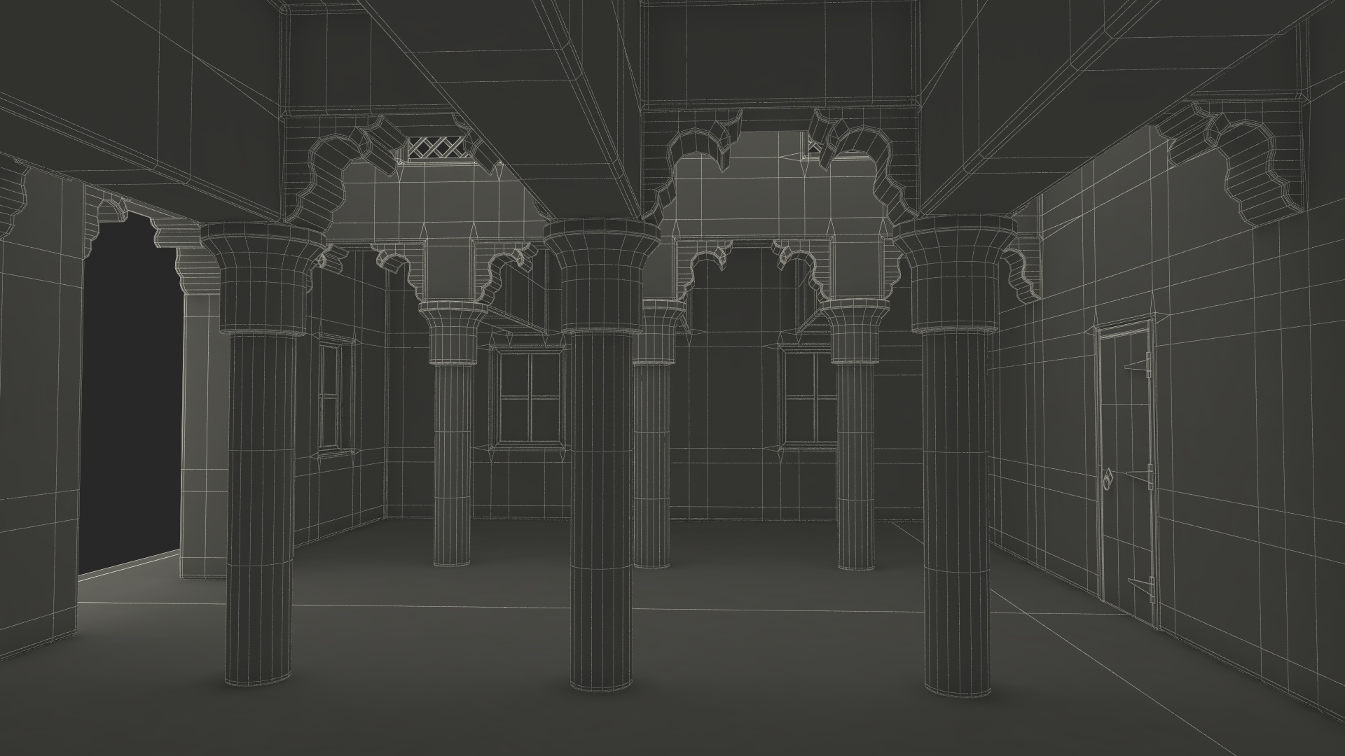 Arab House with a Courtyard 3D