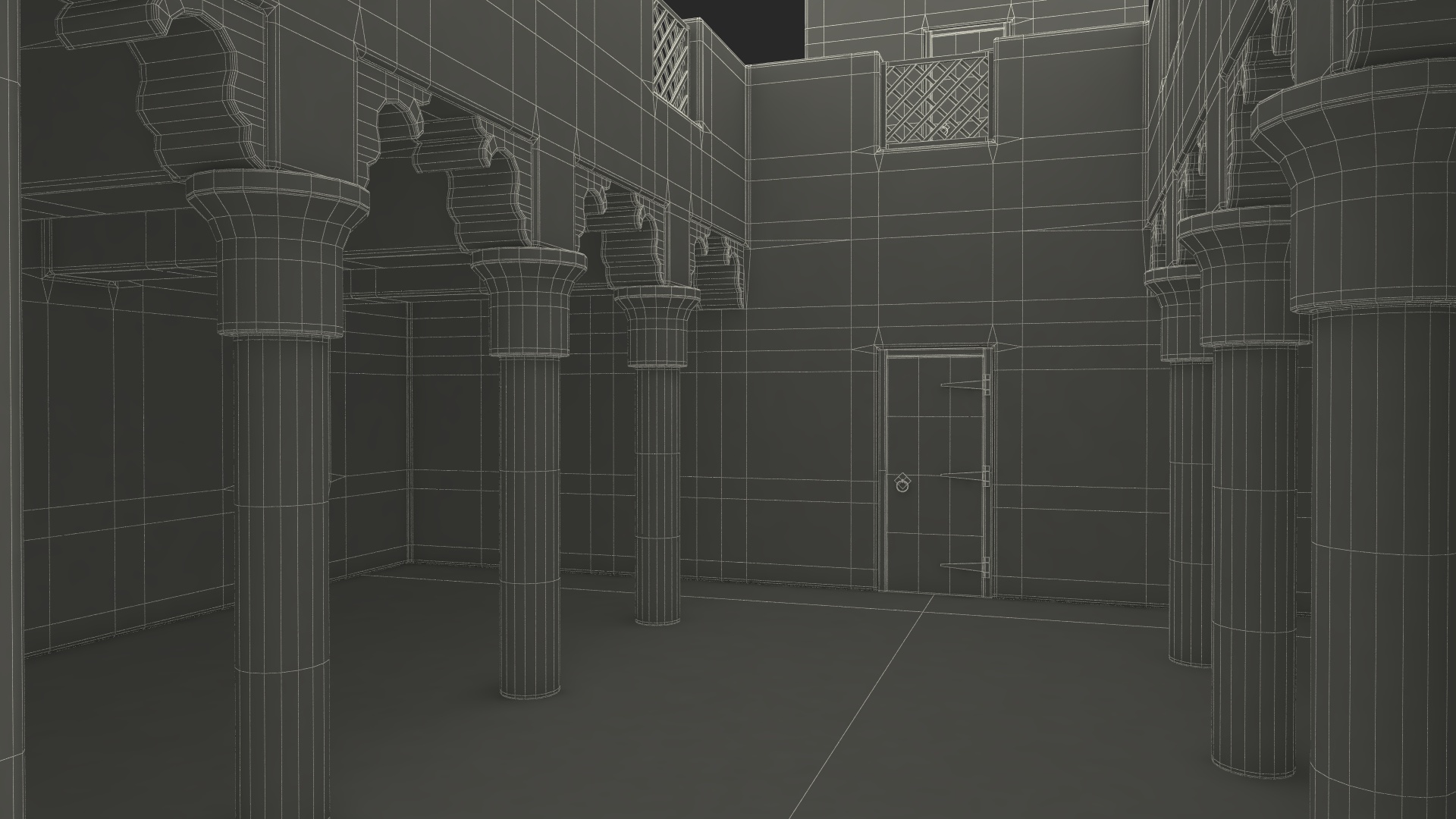 Arab House with a Courtyard 3D
