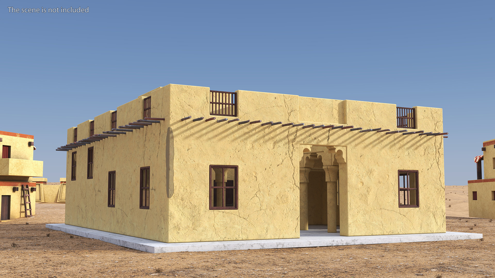 Arab House with a Courtyard 3D