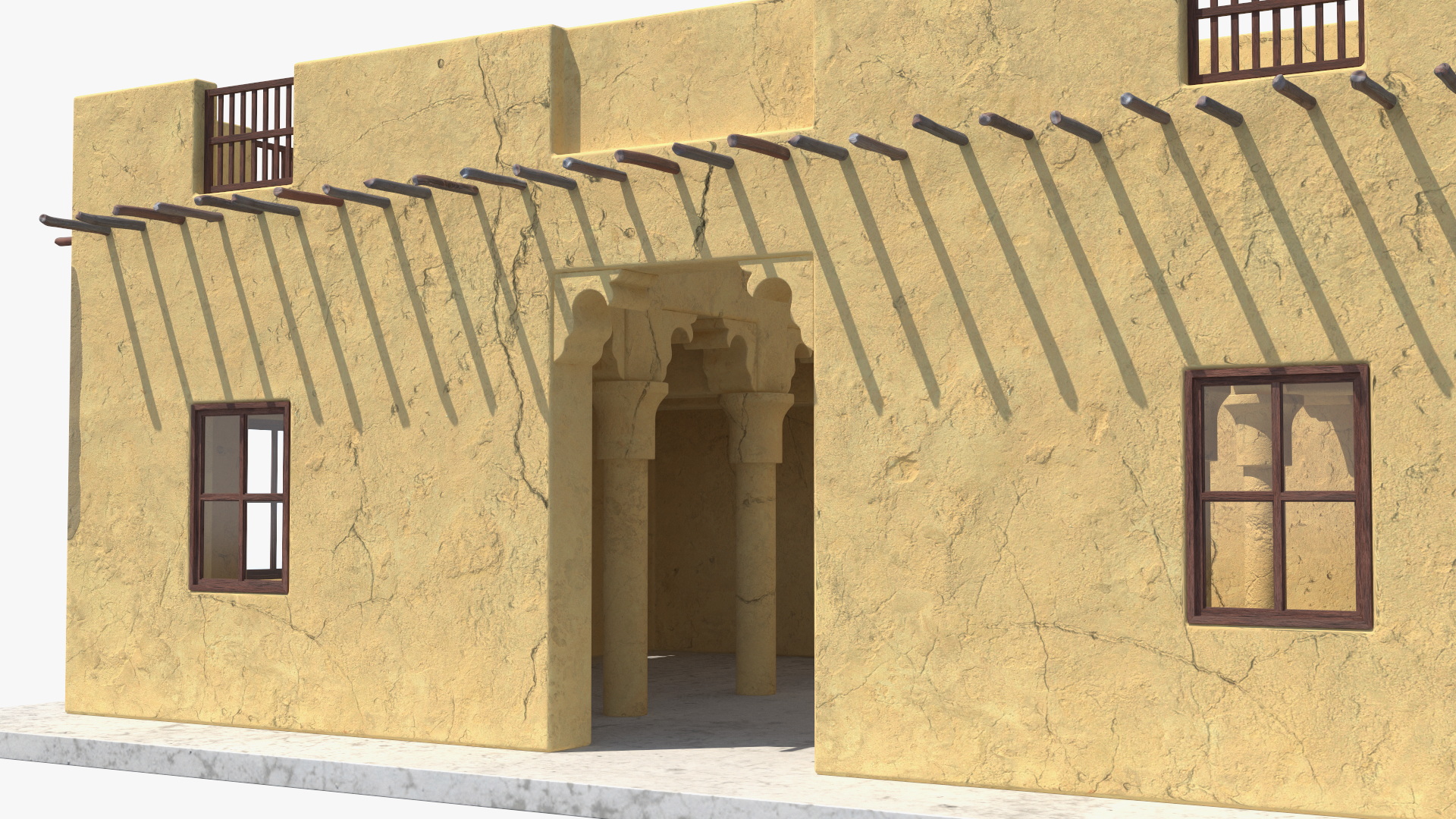 Arab House with a Courtyard 3D