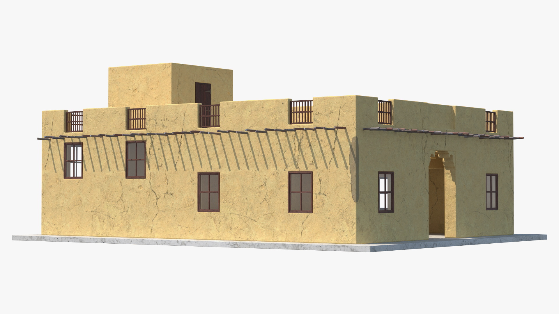 Arab House with a Courtyard 3D