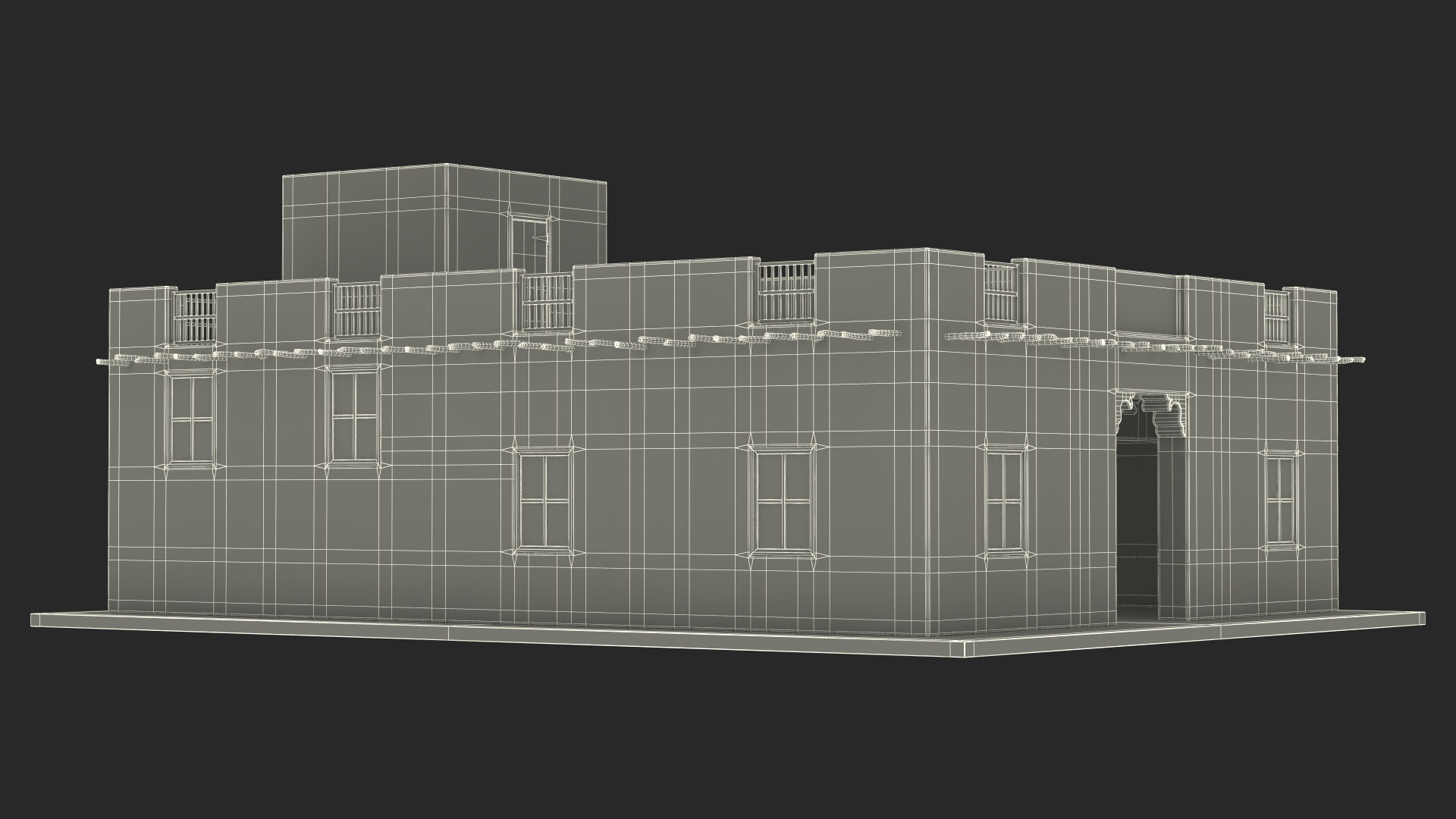 Arab House with a Courtyard 3D