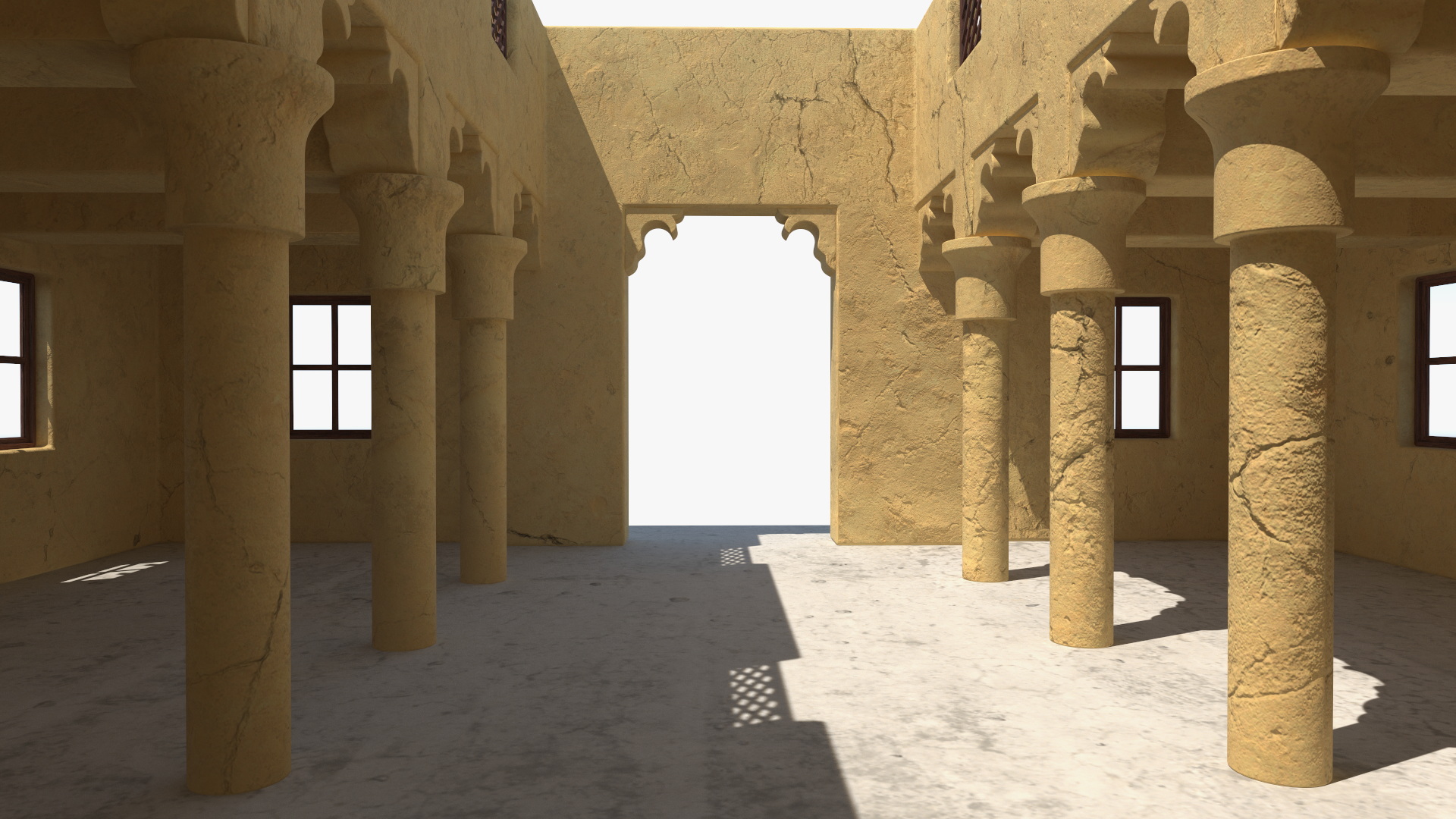 Arab House with a Courtyard 3D