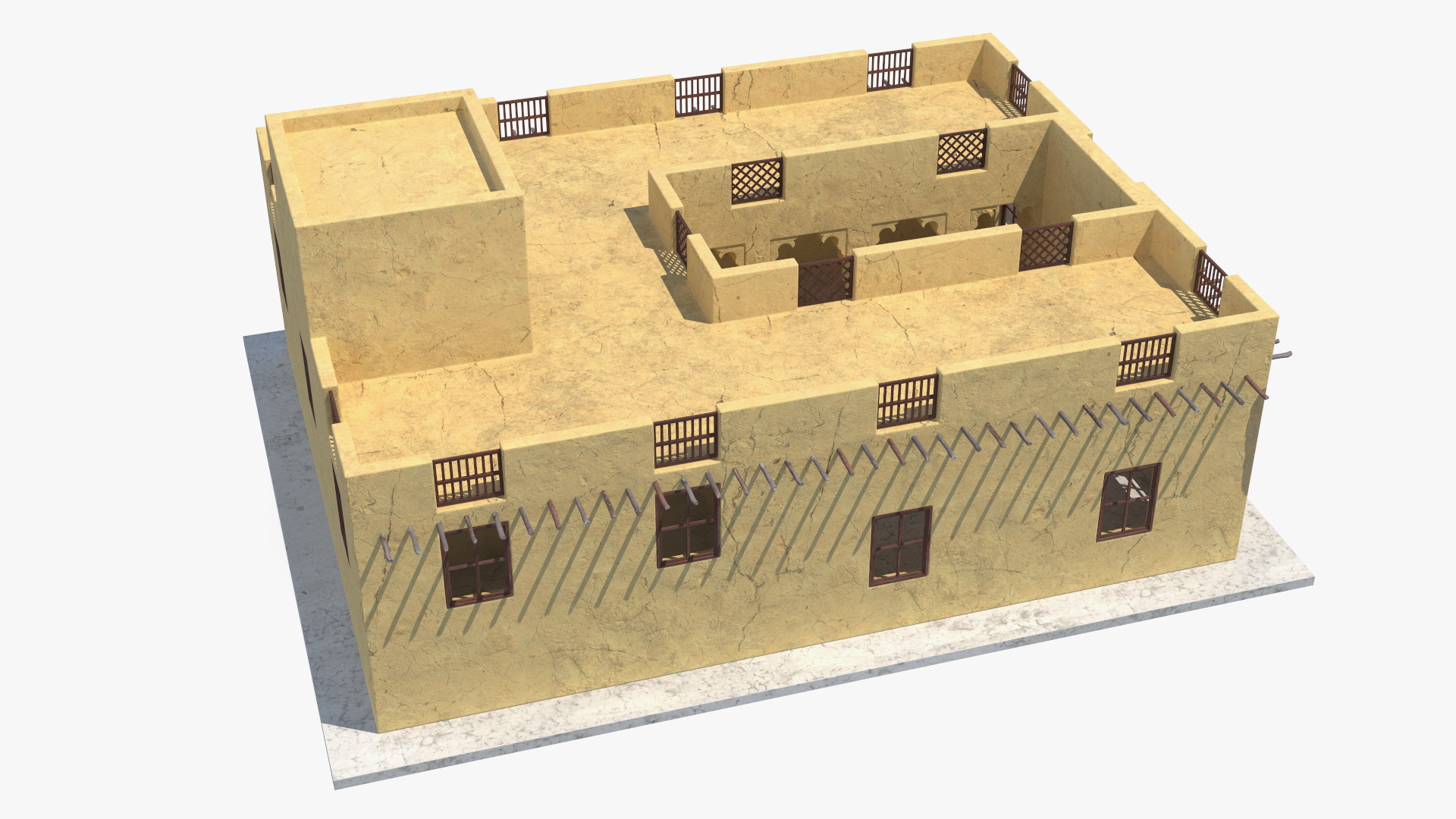 Arab House with a Courtyard 3D