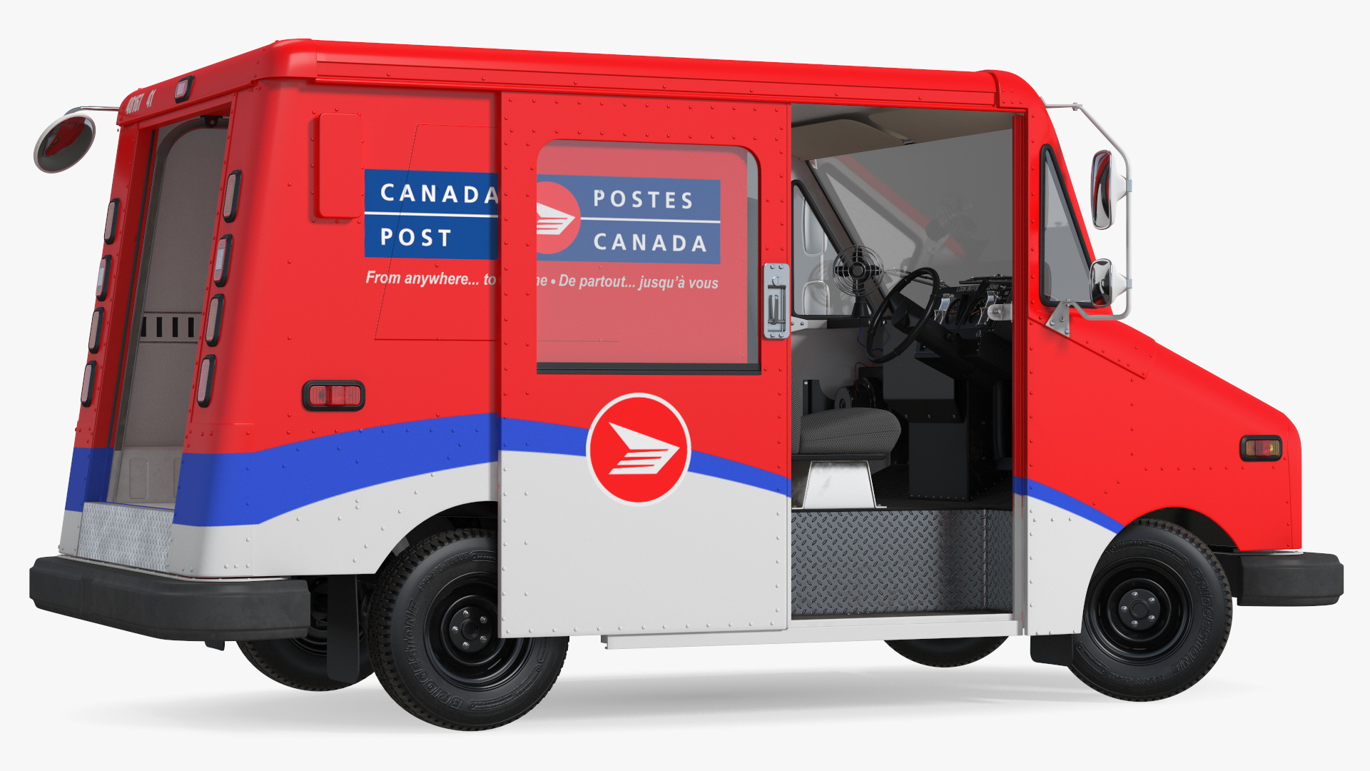 3D Grumman Canada LLV Post Car Rigged for Maya model