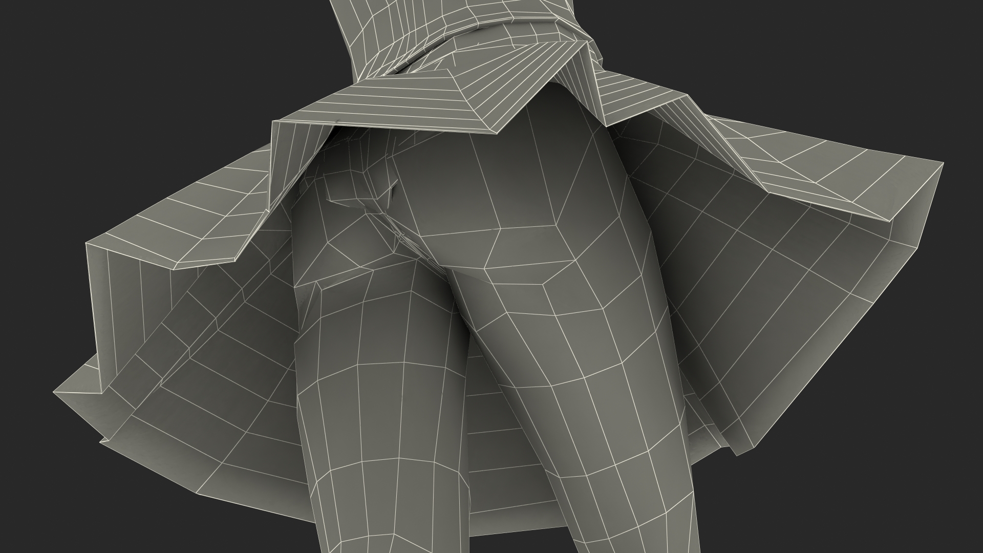 3D Black Teenage Girl in School Uniform
