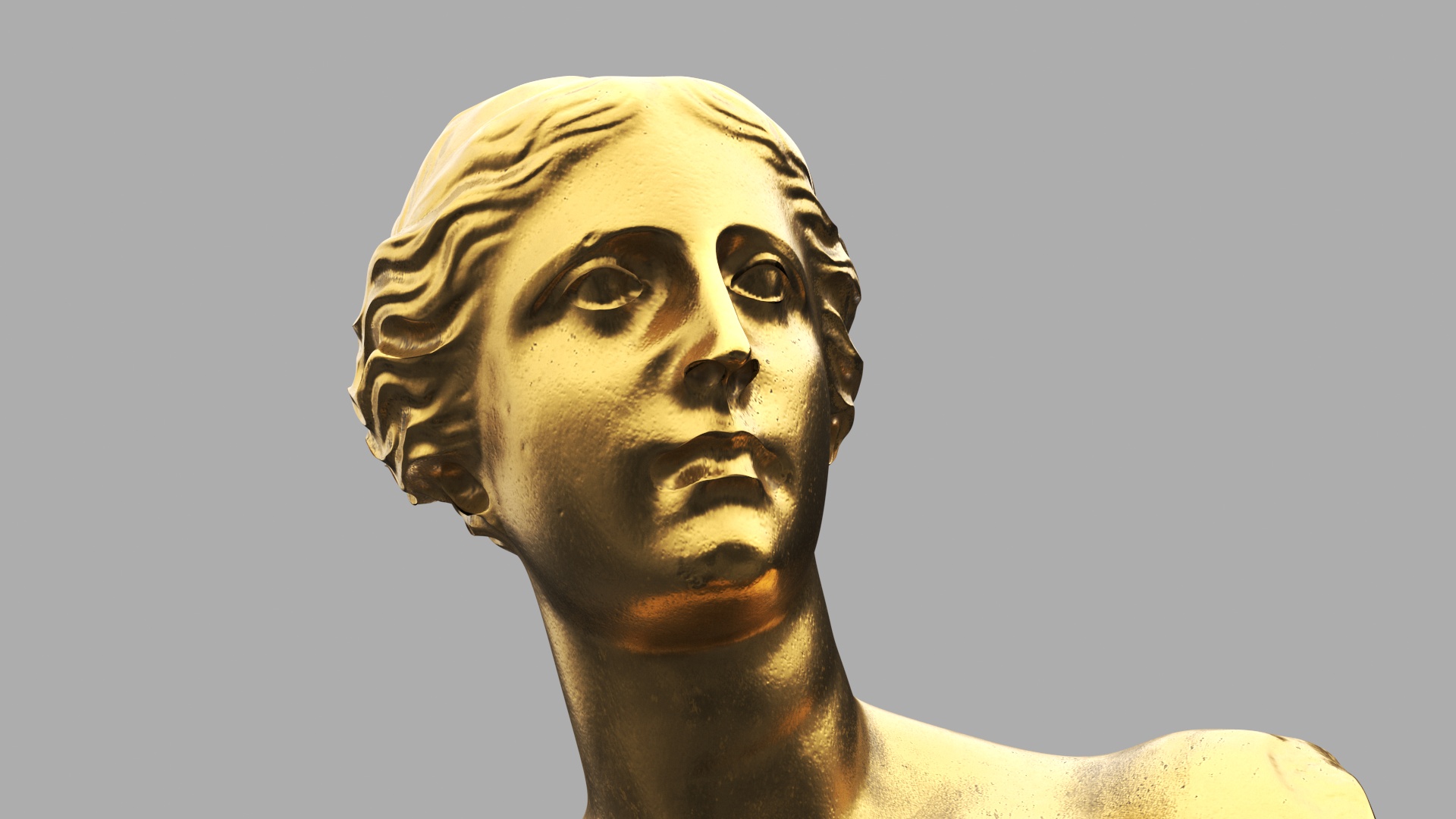 3D model Statue of Venus de Milo Gilded