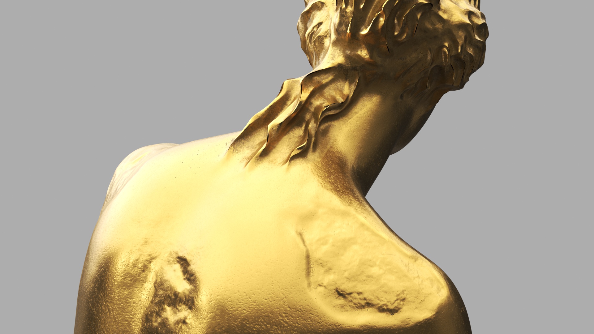 3D model Statue of Venus de Milo Gilded