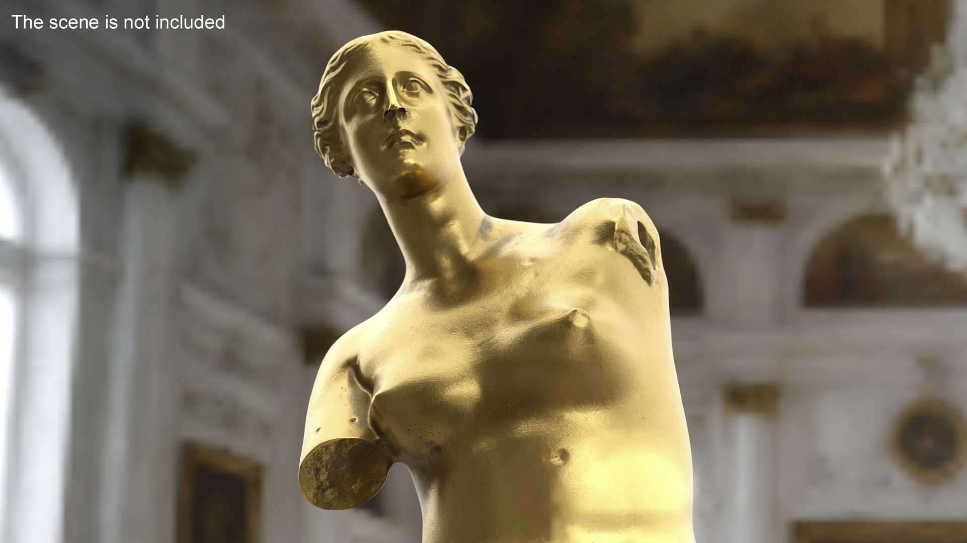 3D model Statue of Venus de Milo Gilded