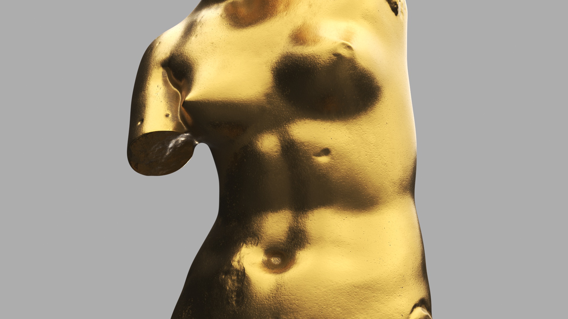 3D model Statue of Venus de Milo Gilded