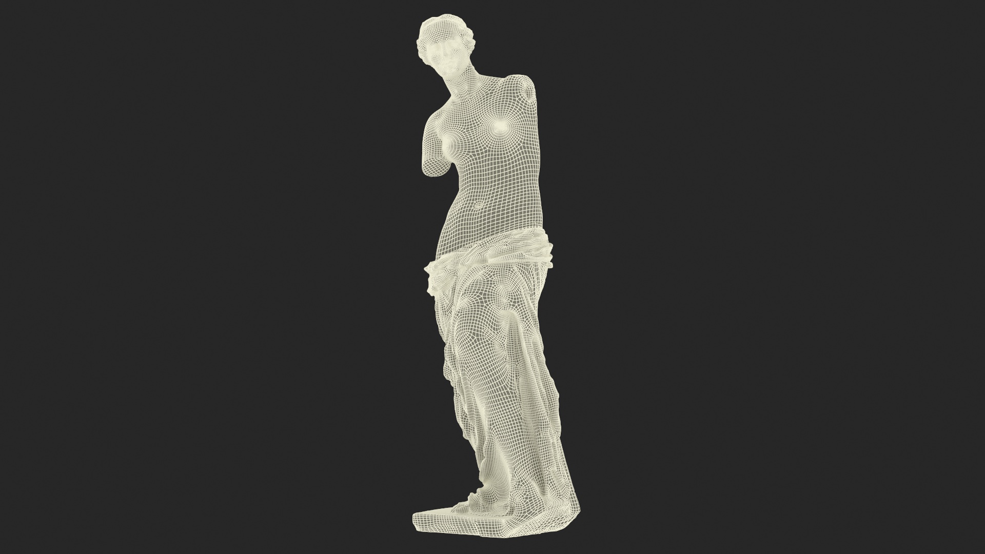 3D model Statue of Venus de Milo Gilded
