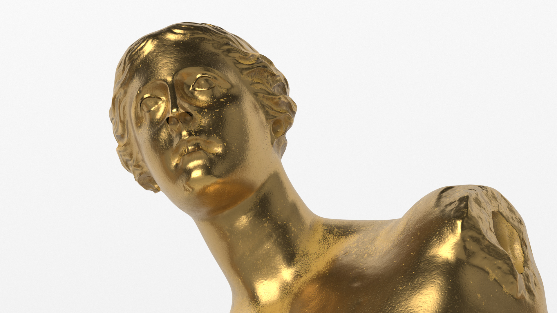 3D model Statue of Venus de Milo Gilded