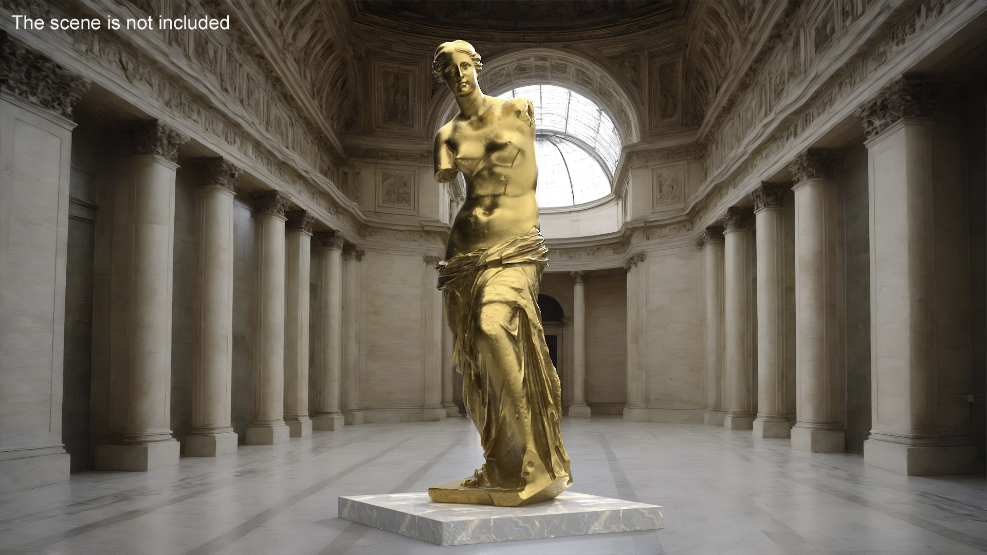 3D model Statue of Venus de Milo Gilded