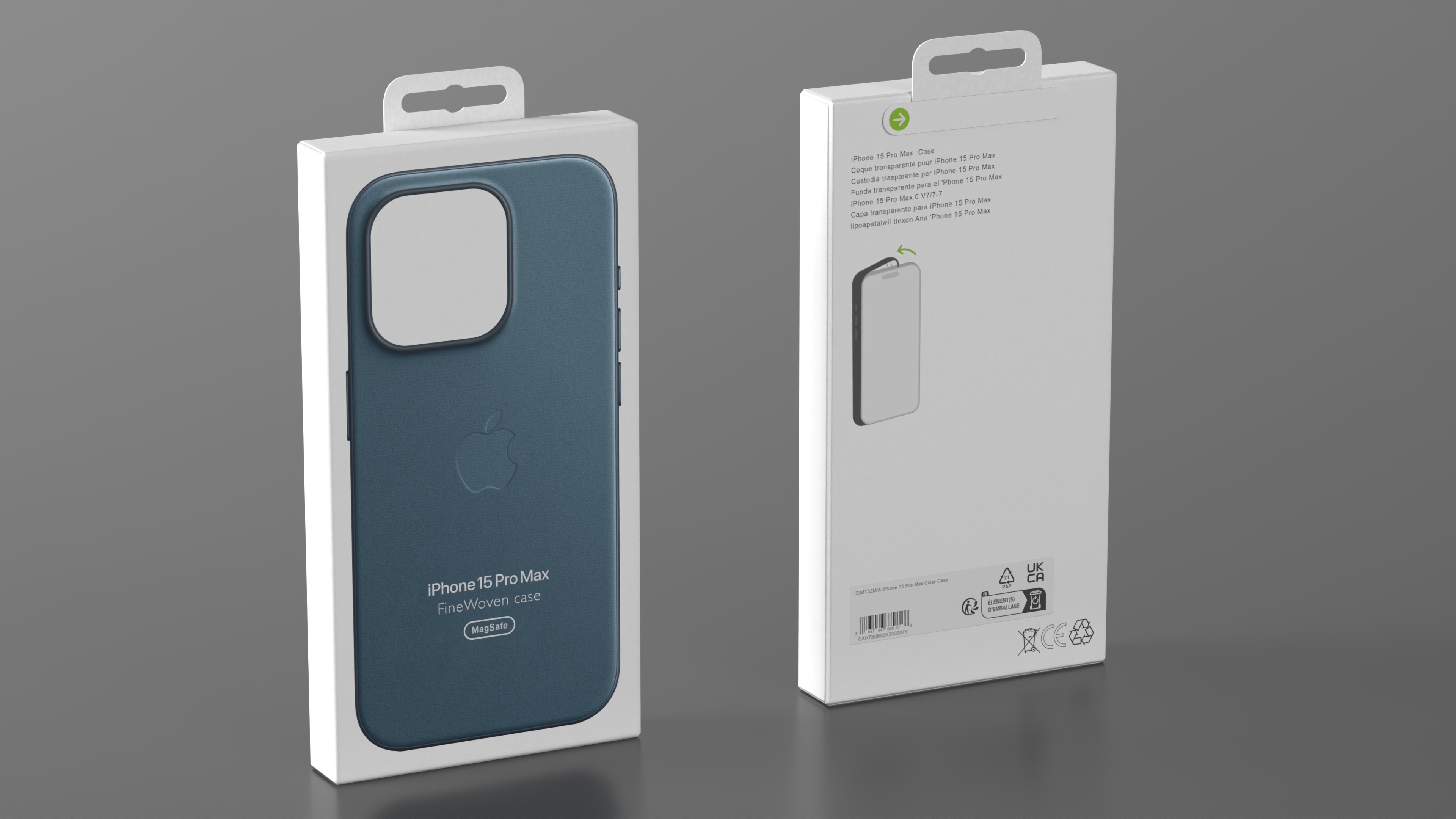 3D Apple iPhone 15 Pro Max FineWoven Case Packaging model