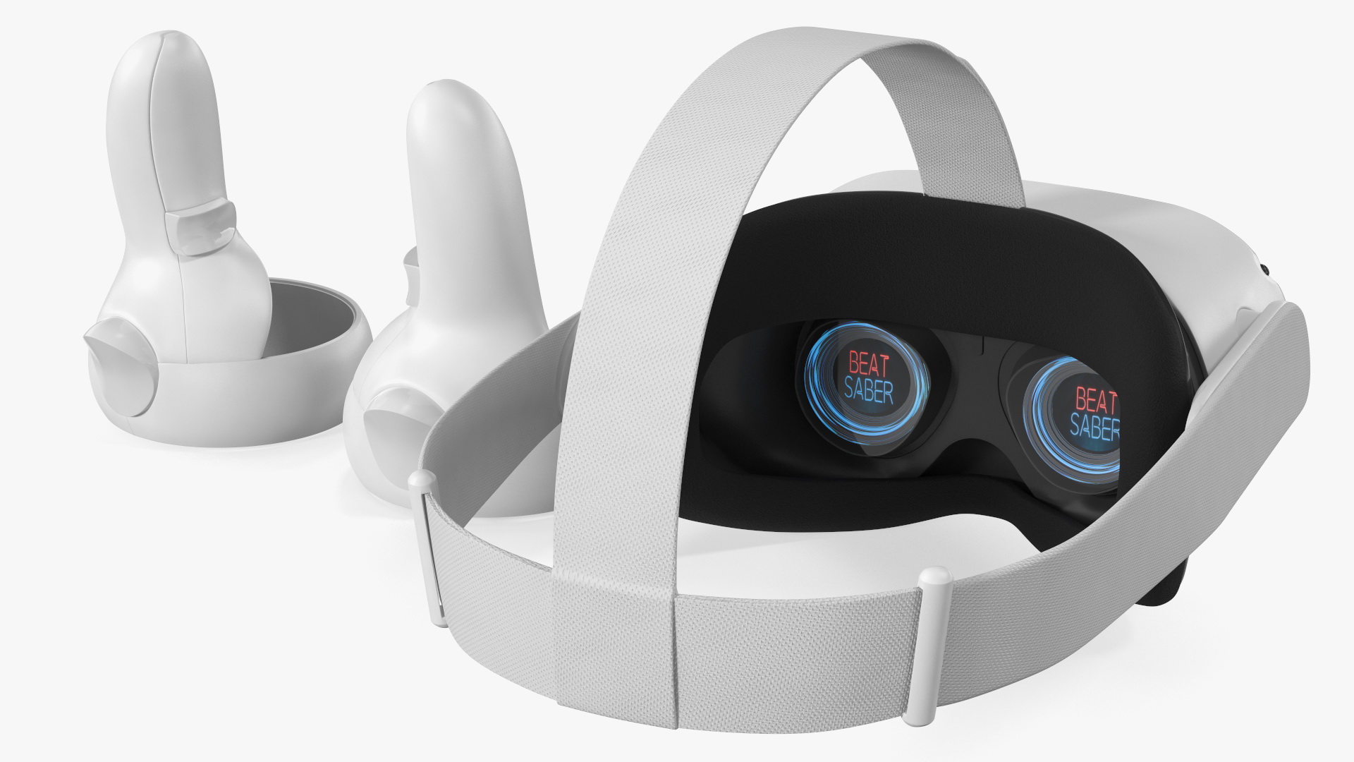 3D Oculus Quest 2 Standalone VR Headset with Controllers model