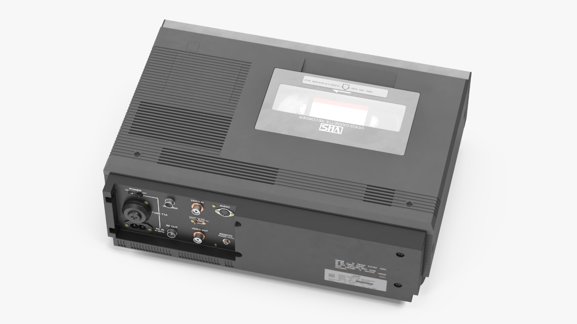 VHS Player JVC HR-3330TR Lights On 3D model