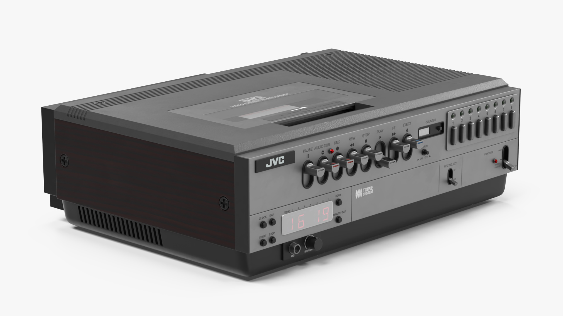 VHS Player JVC HR-3330TR Lights On 3D model