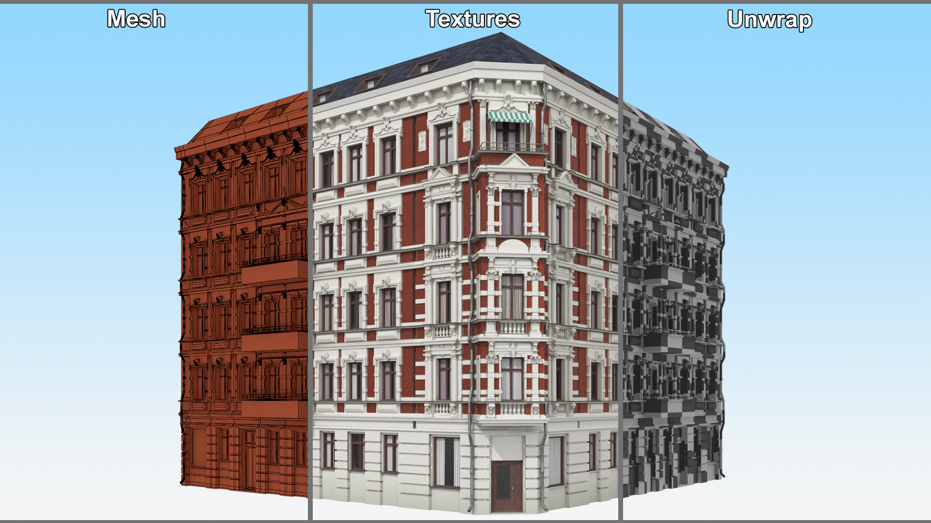 Apartments Building in Berlin 3D model